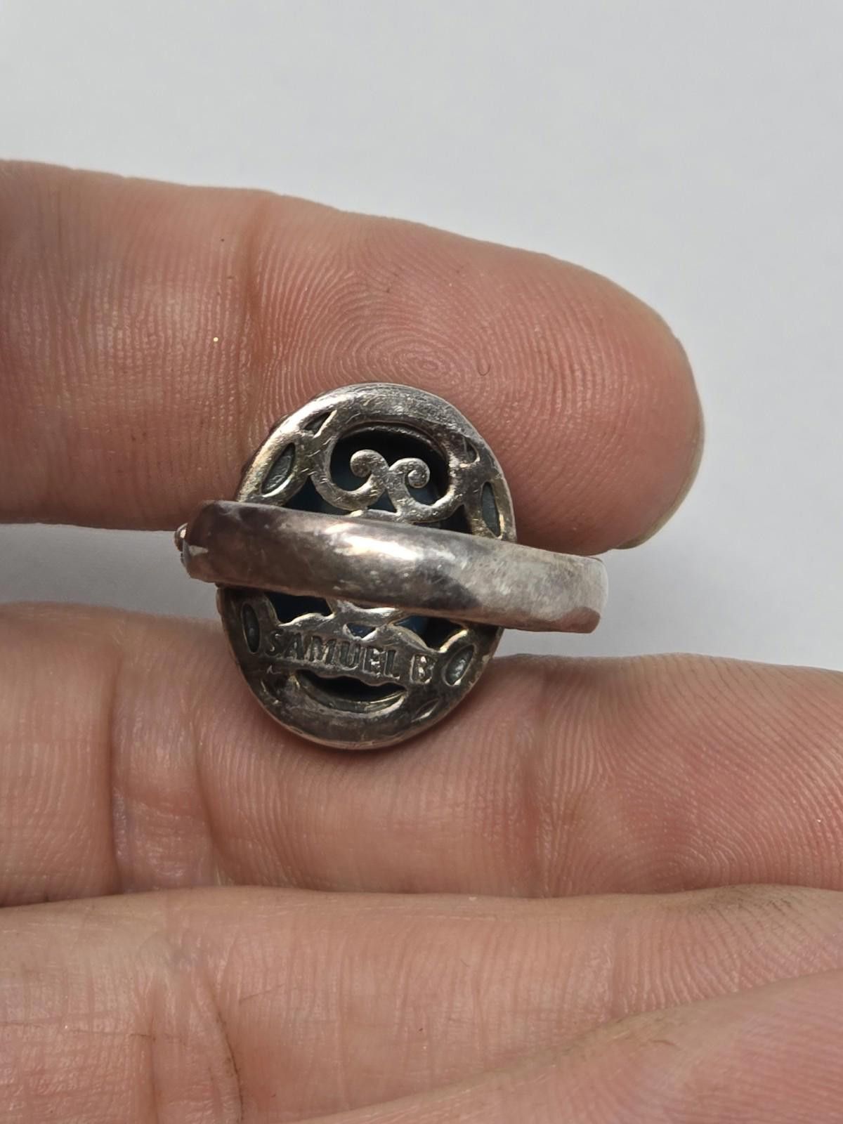 Other Samuel B Turquoise Ring Size 10 Handmade in Bali Sterling Size ONE SIZE - 4 Thumbnail