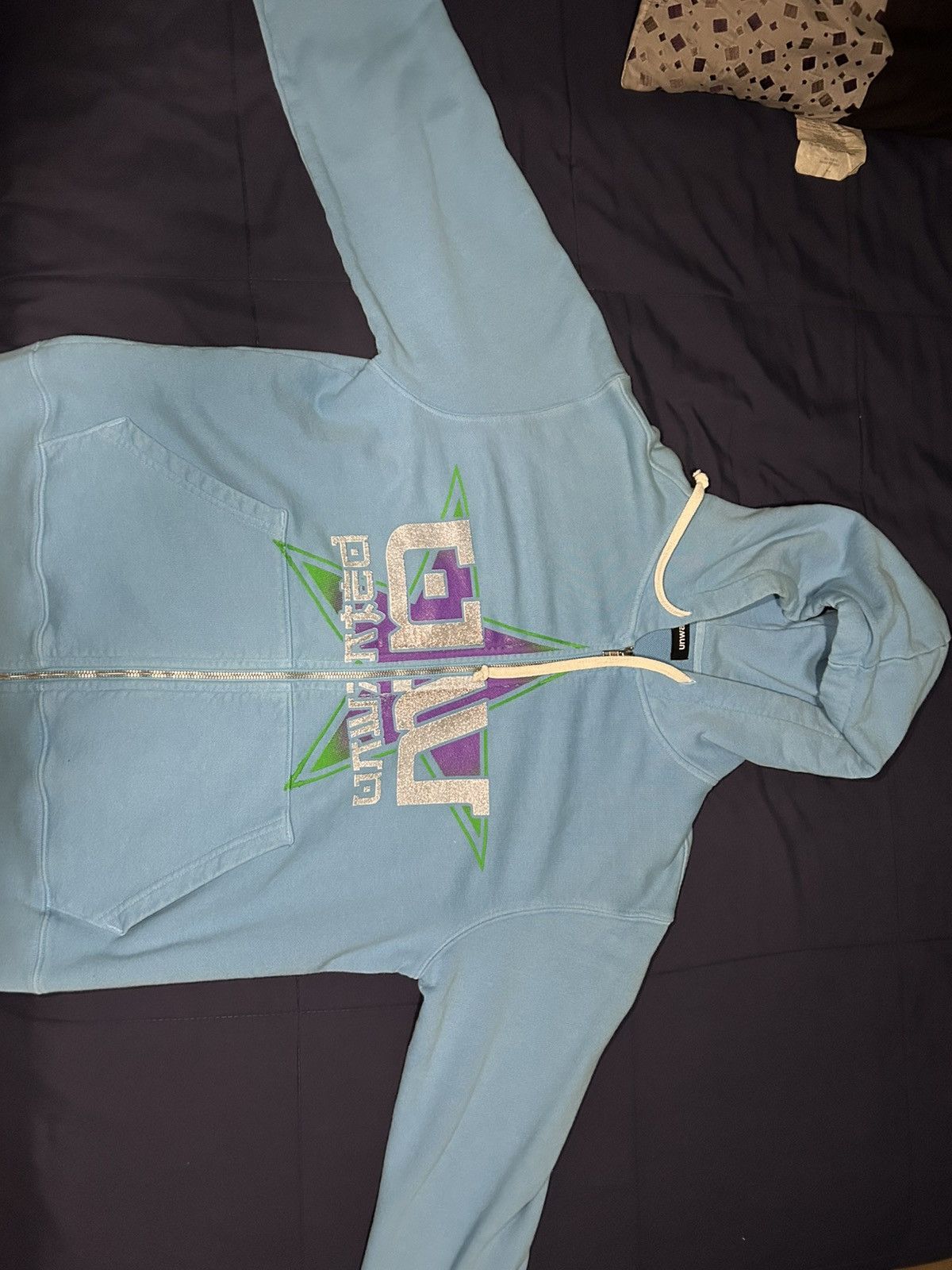 Unwanted Unwanted blue/purple star zip up Size US L / EU 52-54 / 3 - 2 Thumbnail