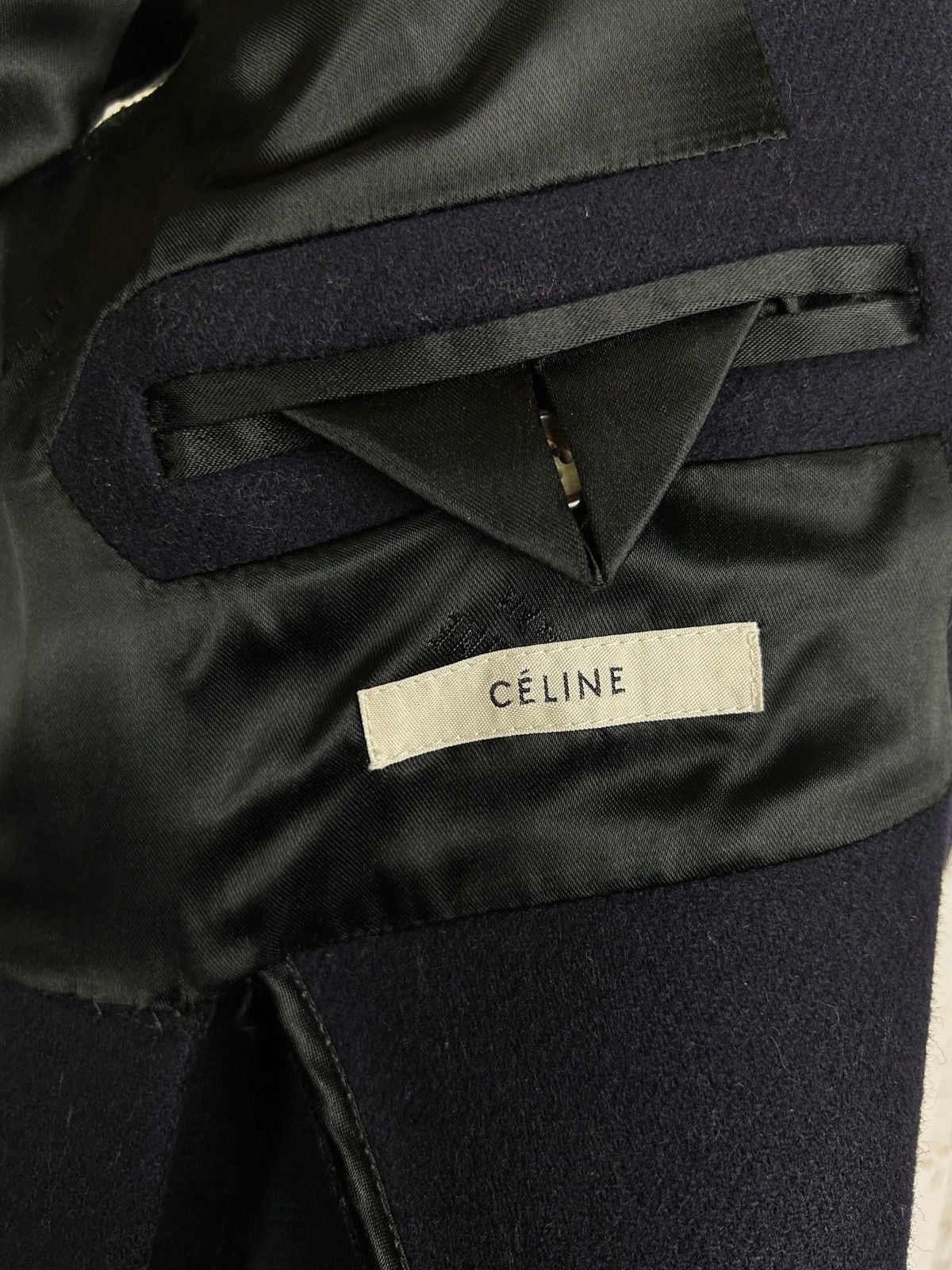 Celine Celine Fit And Flare Tailored Pleated Back Wool Coat Black Size XS / US 0-2 / IT 36-38 - 9 Thumbnail