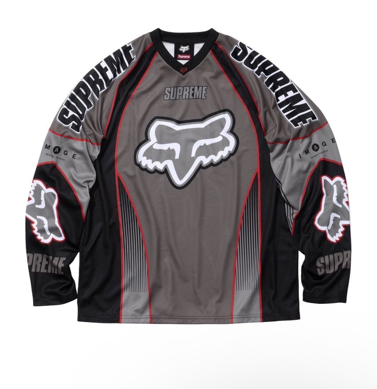 Supreme Supreme x Fox Racing DMX Jersey – Black (Size Small) Size US S / EU 44-46 / 1 - 2 Thumbnail