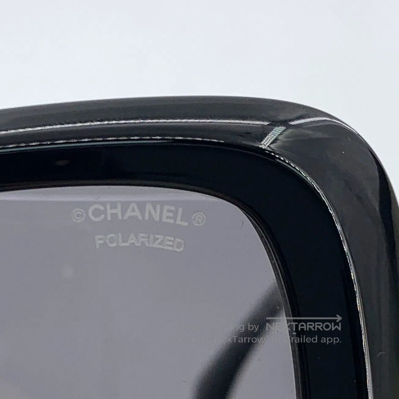 Chanel Chanel Black Logo Heart Decoration Square Frame Sunglasses Size ONE SIZE - 6 Thumbnail
