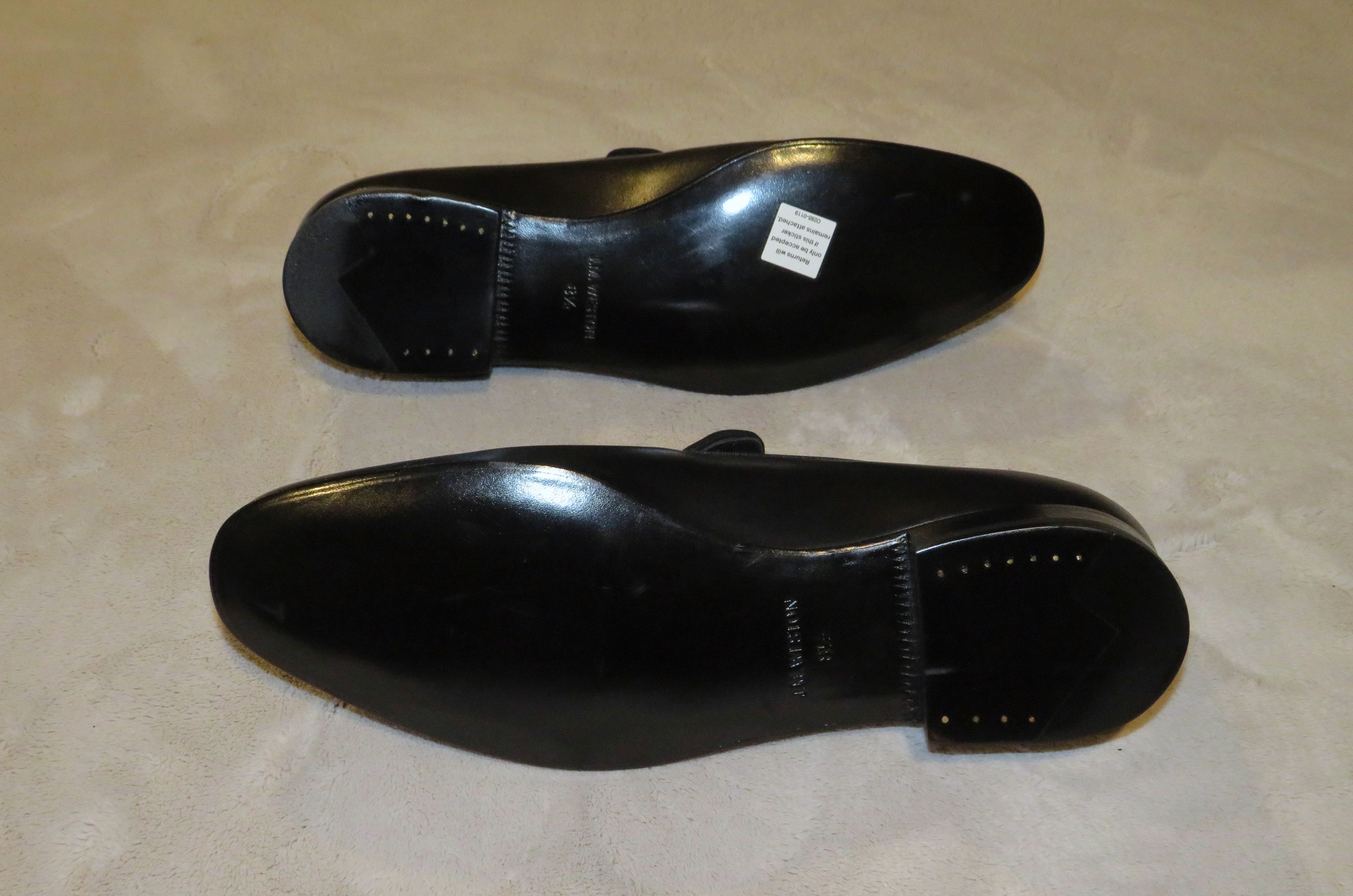 J.M. Weston 911 Black Calf Leather One Piece Formal Loafer 9.5 NWOB Size US 9.5 / EU 42-43 - 9 Thumbnail