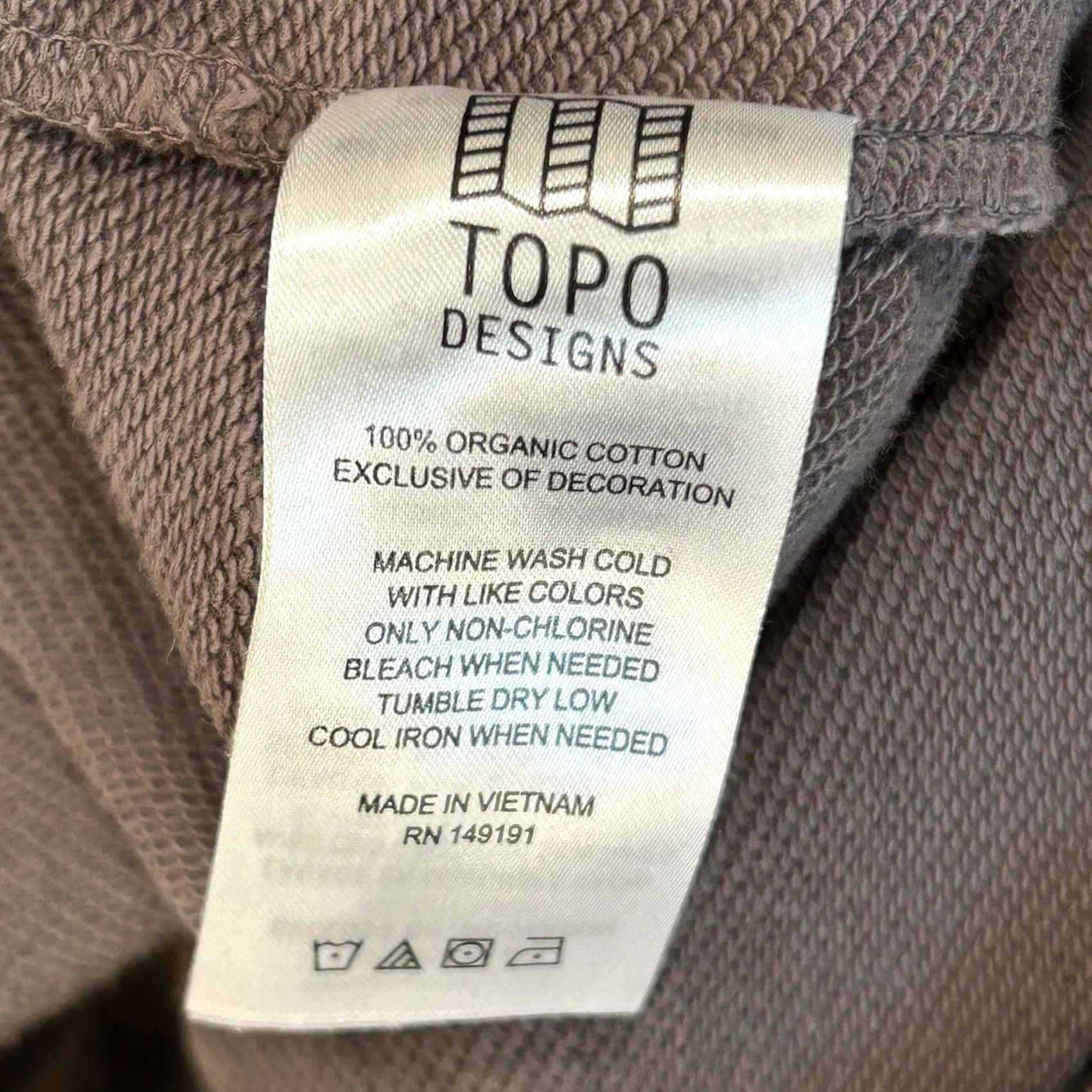 Topo Designs Topo Designs Sweatshirt Crew Neck Terry Long Sleeve Men’s XL Gray Size US XL / EU 56 / 4 - 6 Thumbnail