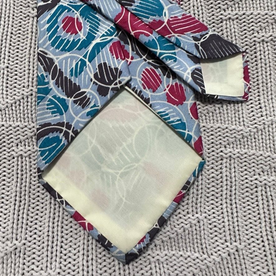 Vintage Vintage 70s turquoise and red abstract printed tie Size ONE SIZE - 3 Thumbnail