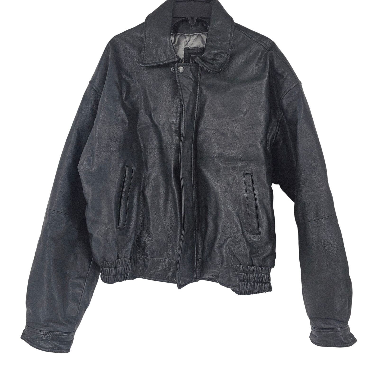 Vintage Milan Leather Black Bomber Biker Jacket Leathermaster XXL Size US XXL / EU 58 / 5 - 1 Thumbnail