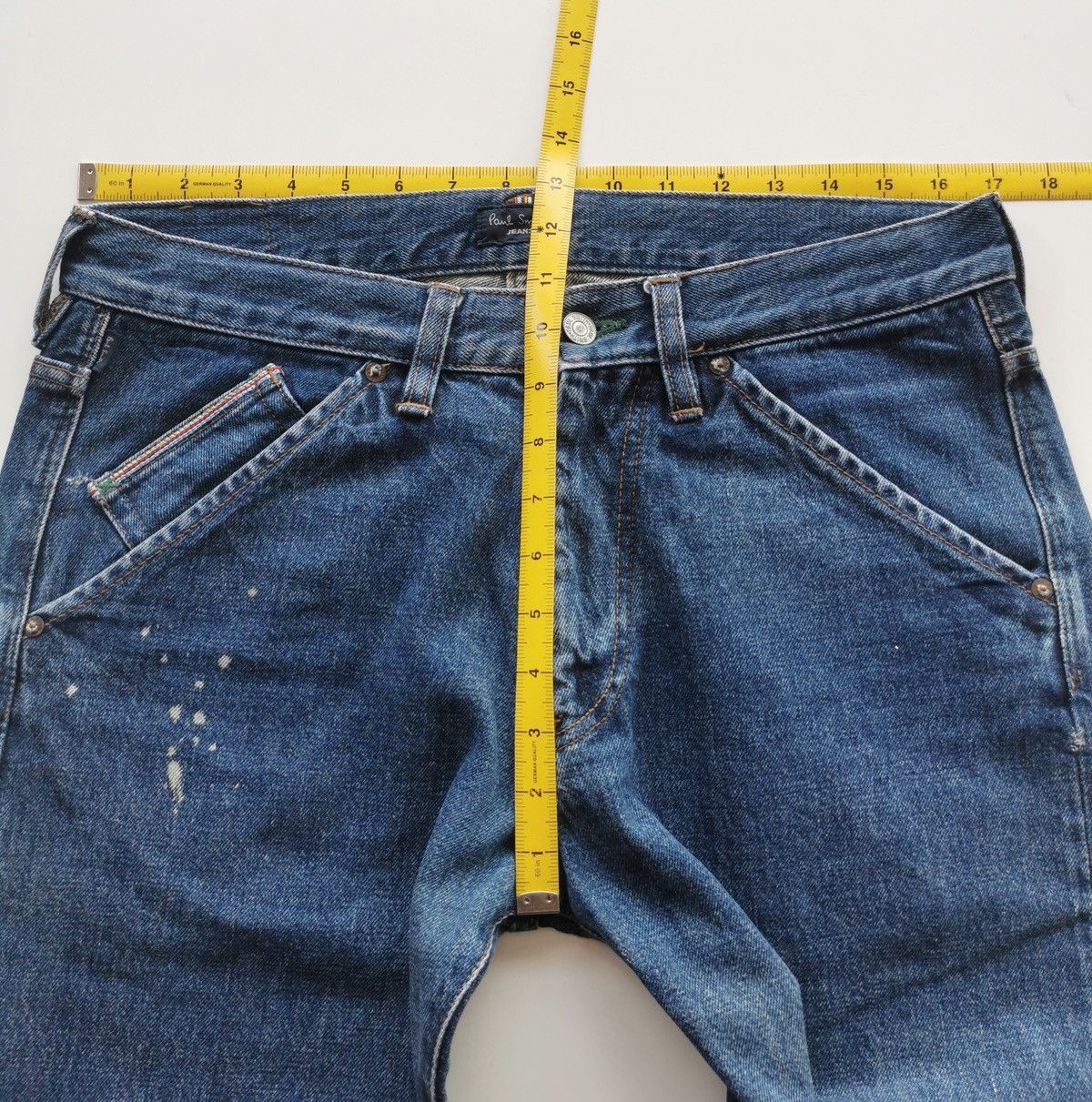 Japanese Brand Paul Smith Selvedge Painted Denim Jeans Size 34'' Size US 34 / EU 50 - 13 Thumbnail