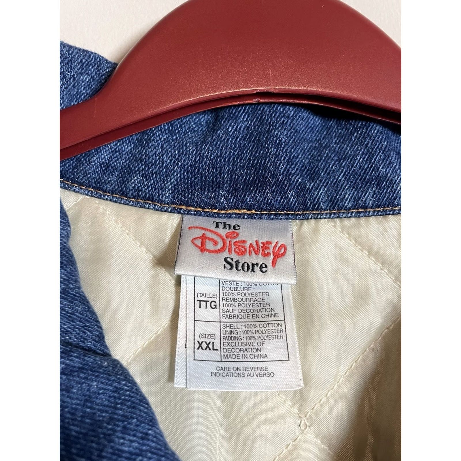 Disney VINTAGE Mickey Mouse 1928 Denim Varsity Jacket 2XL Men Tan Bomber 90s Disney Store Size US XXL / EU 58 / 5 - 5 Thumbnail
