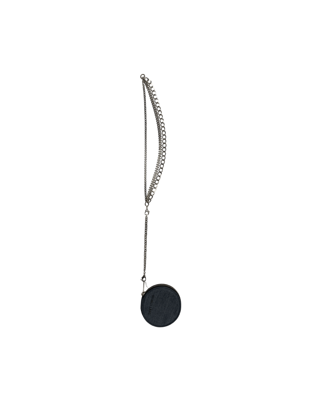 Helmut Lang Helmut Lang 3-Chain Necklace with Denim Pouch Size ONE SIZE - 9 Thumbnail
