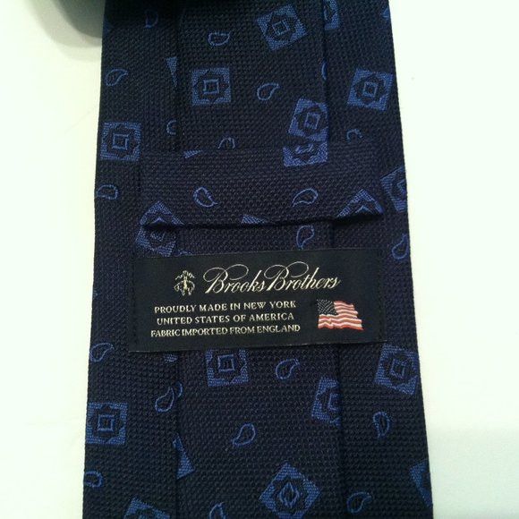 Brooks Brothers BROOKS BROTHERS MEN'S NEW BLUE SILK TIE WIDTH: 3 1/4" Size ONE SIZE - 7 Thumbnail