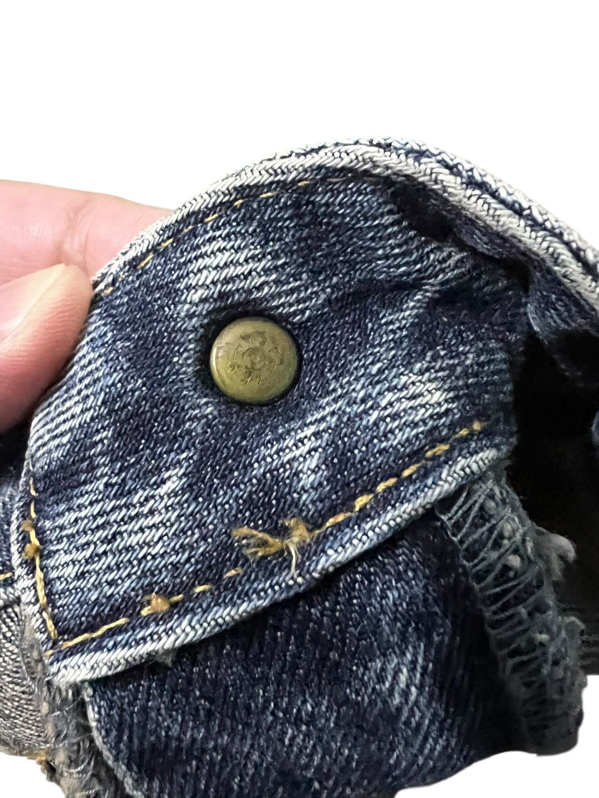 If Six Was Nine Material Girl Flare Distress Low Rise Bootcut Jean Size US 31 - 14 Thumbnail