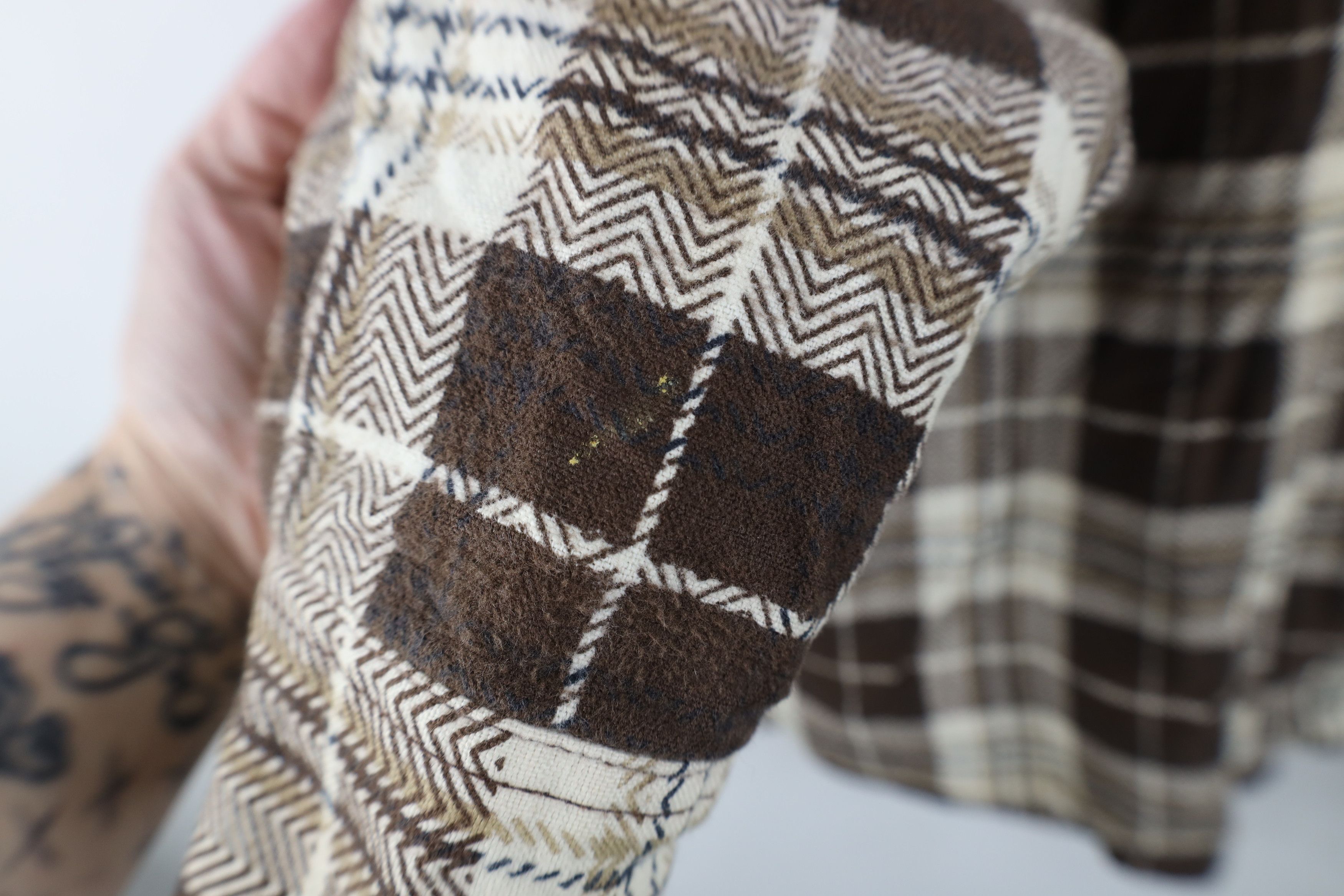 Vintage Vintage 90s Streetwear Knit Lined Flannel Shirt Jacket Size US L / EU 52-54 / 3 - 7 Thumbnail