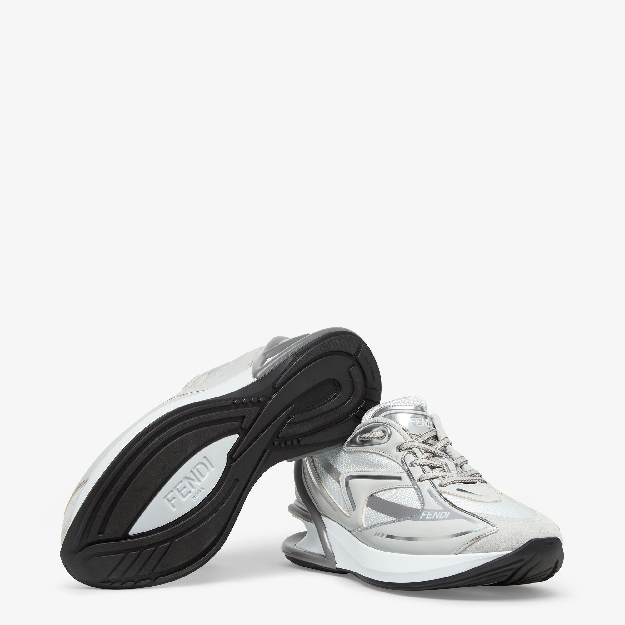 Fendi o1w1db10625 First 1 Sneakers in Grey/White Size US 7 / IT 37 - 5 Thumbnail