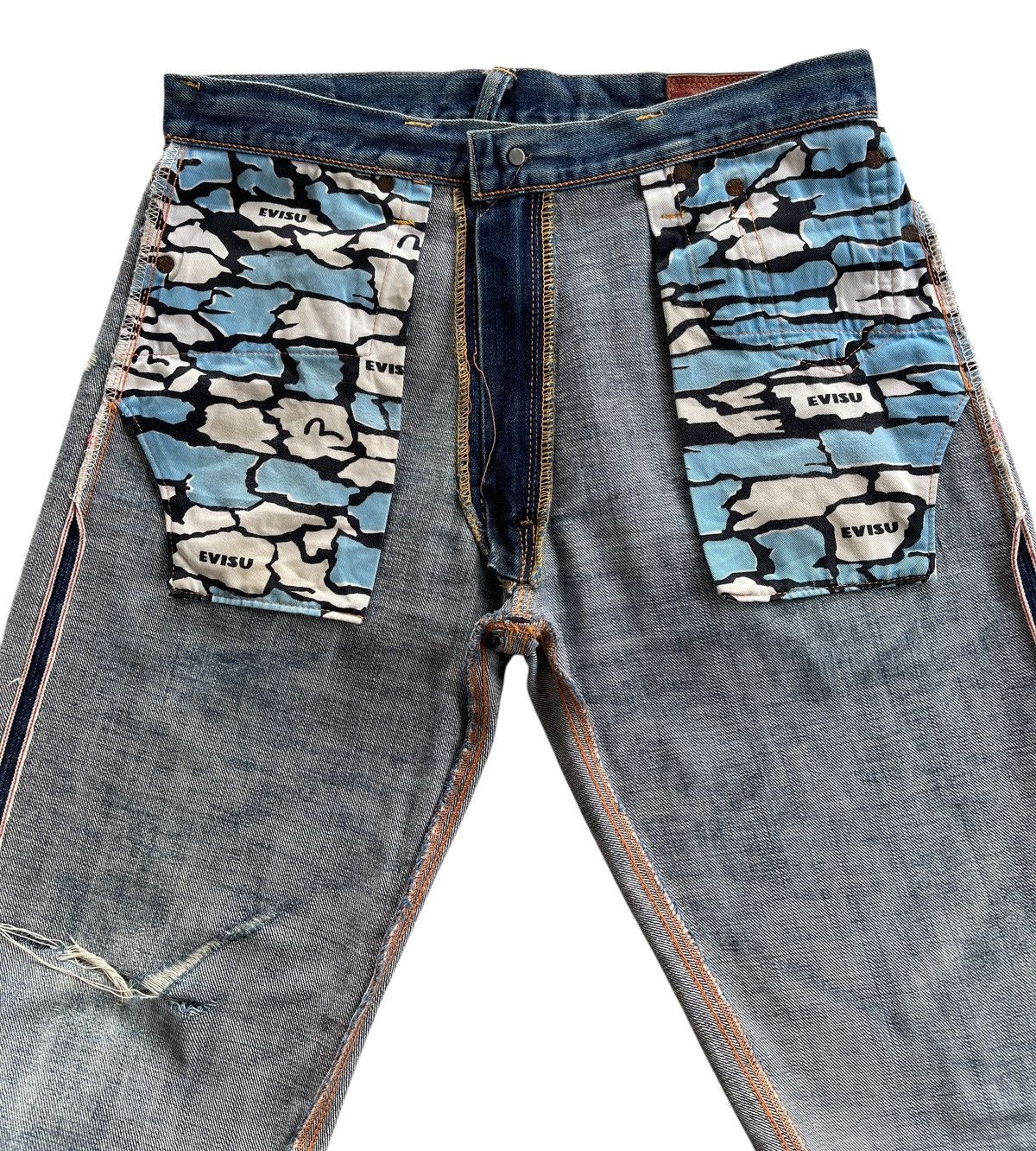 Evisu Vintage Evisu Daicock Distressed Selvedge Denim Size US 32 / EU 48 - 10 Thumbnail