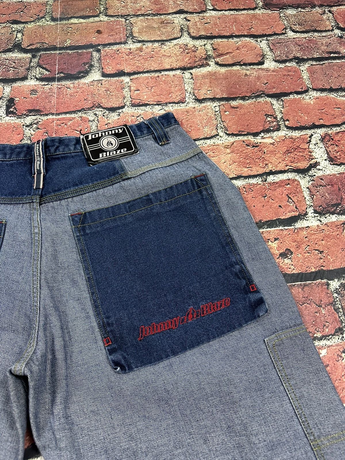Vintage Vintage Johnny Blaze Denim Shorts Jorts Baggy Y2K Method Man Size US 38 / EU 54 - 8 Thumbnail