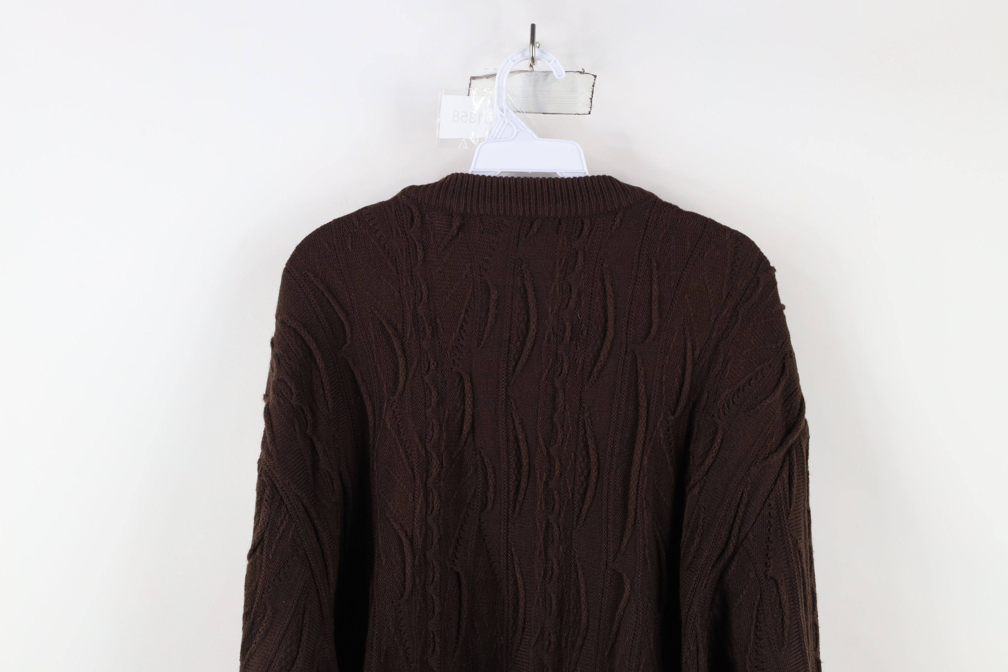 Vintage Vintage 90s Coogi Style Smalls Knit Crewneck Sweater Brown Size US L / EU 52-54 / 3 - 10 Thumbnail