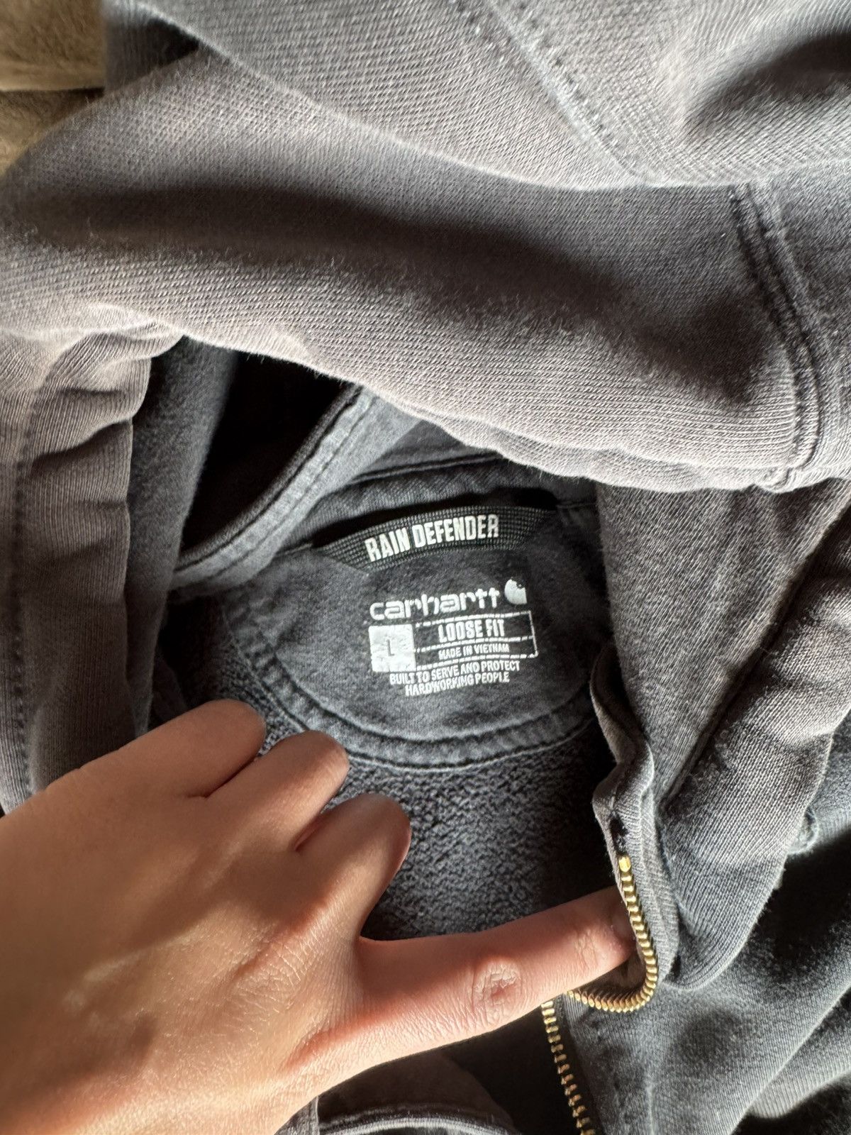 Carhartt × Vintage Sunfaded Carhartt Rain Defender Hoodie Size US L / EU 52-54 / 3 - 5 Thumbnail
