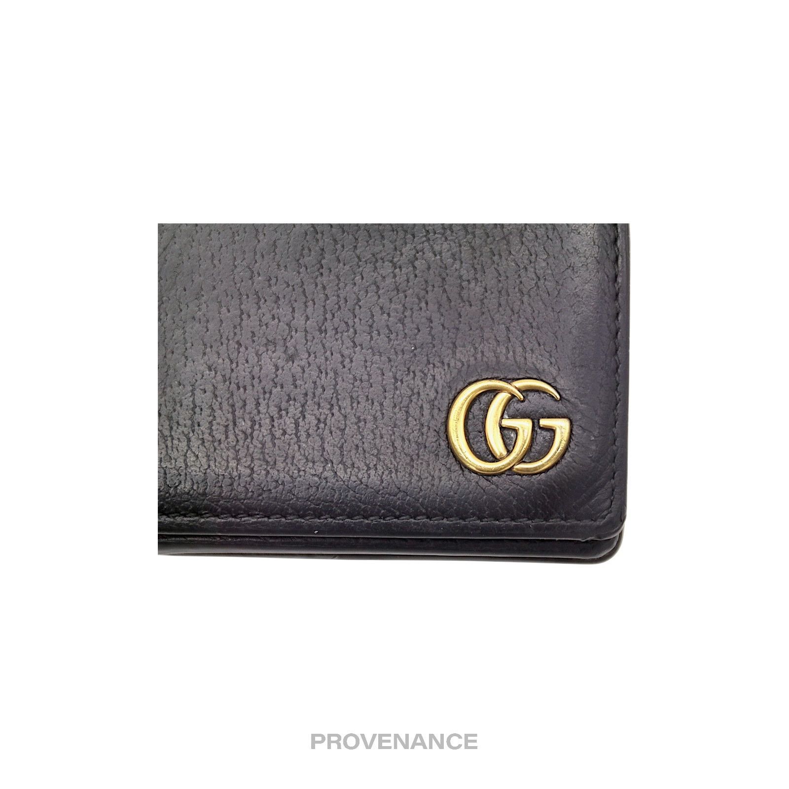 Gucci 🔴 Gucci GG Marmont Snap Bifold Wallet - Black Leather Size ONE SIZE - 5 Thumbnail
