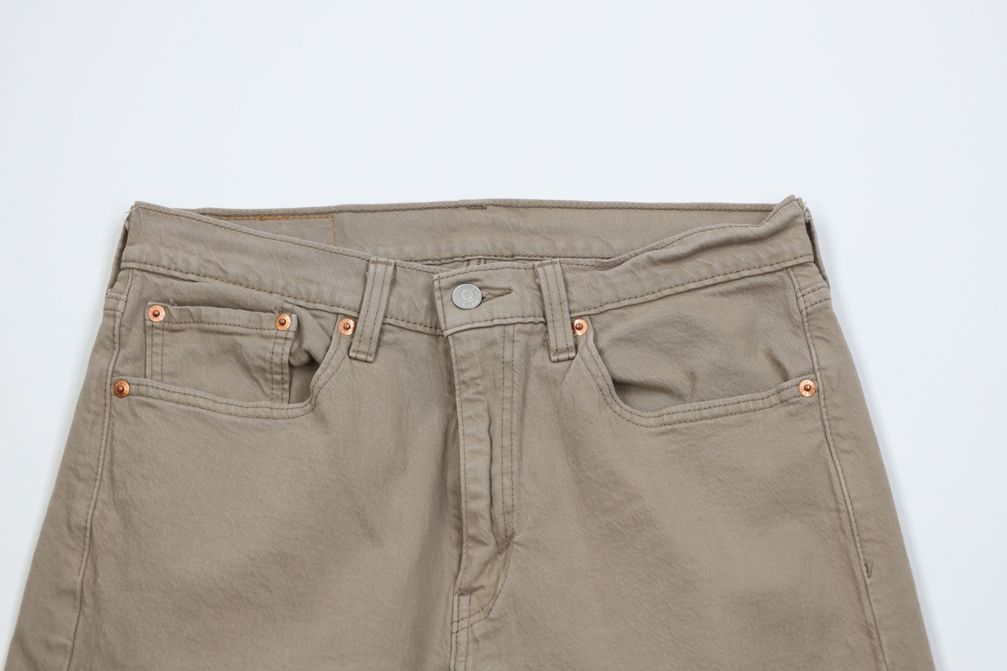 Levi's Vintage Y2K Levis 505 Regular Straight Leg Jeans Beige Size US 31 - 2 Thumbnail