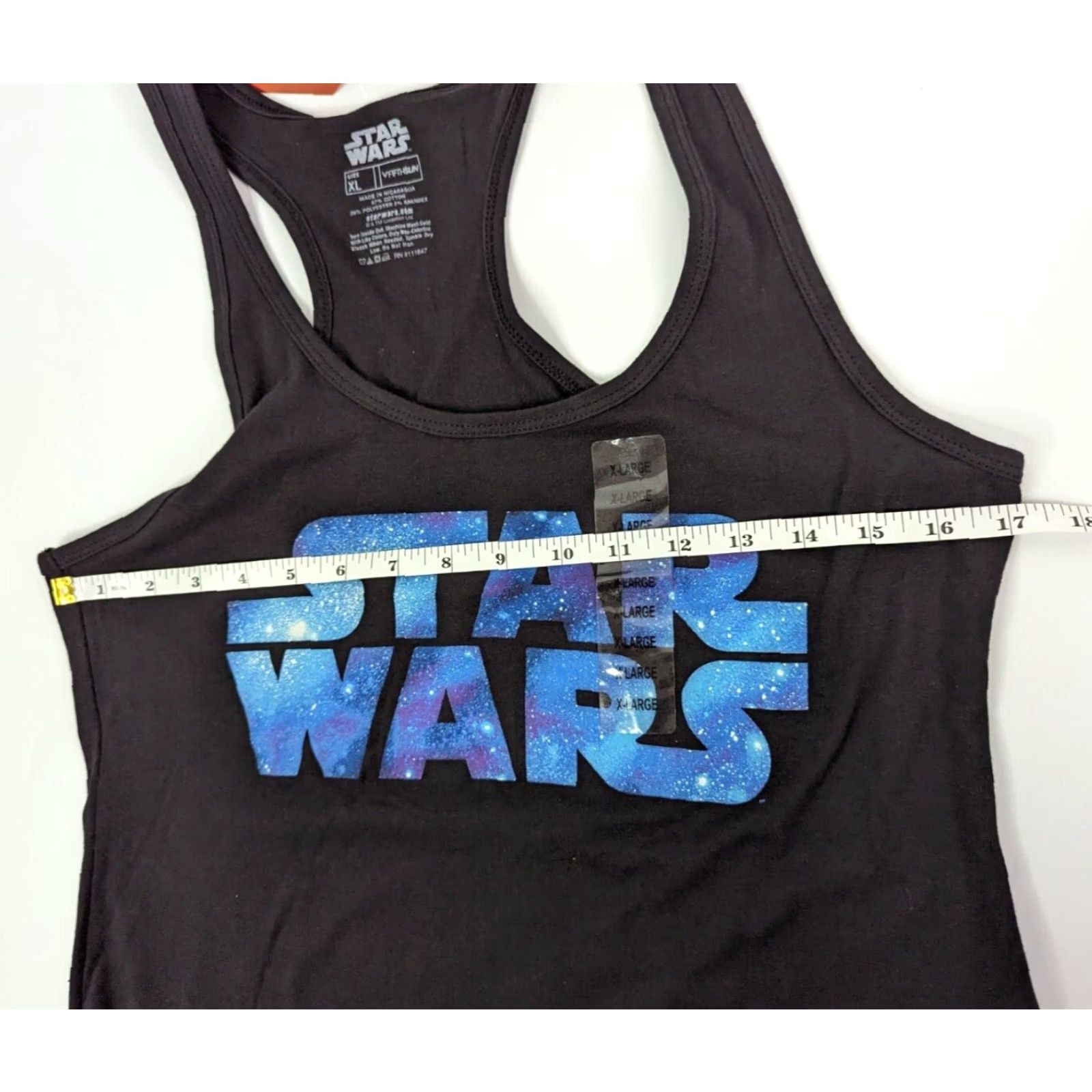 Star Wars NWT Star Wars Tank Top Star Wars Racerback XL Black Galaxy Logo Women Sleeveless Jersey Cotton Blend T-Shirt Shirt Tunic Size XL / US 12-14 / IT 48-50 - 7 Thumbnail