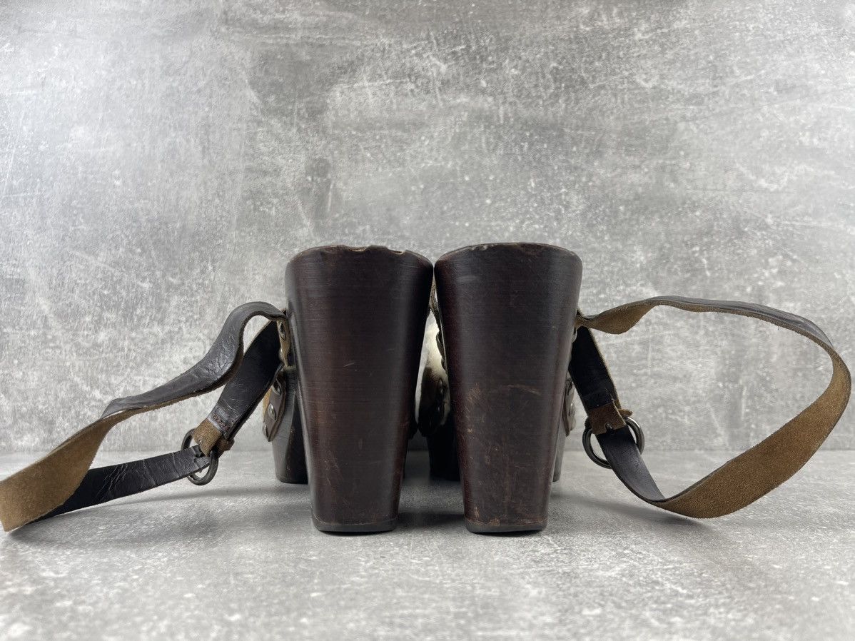 Miu Miu Miu Miu Archive Shearling Wooden Platform Clogs Sandals Size US 9 / IT 39 - 9 Thumbnail