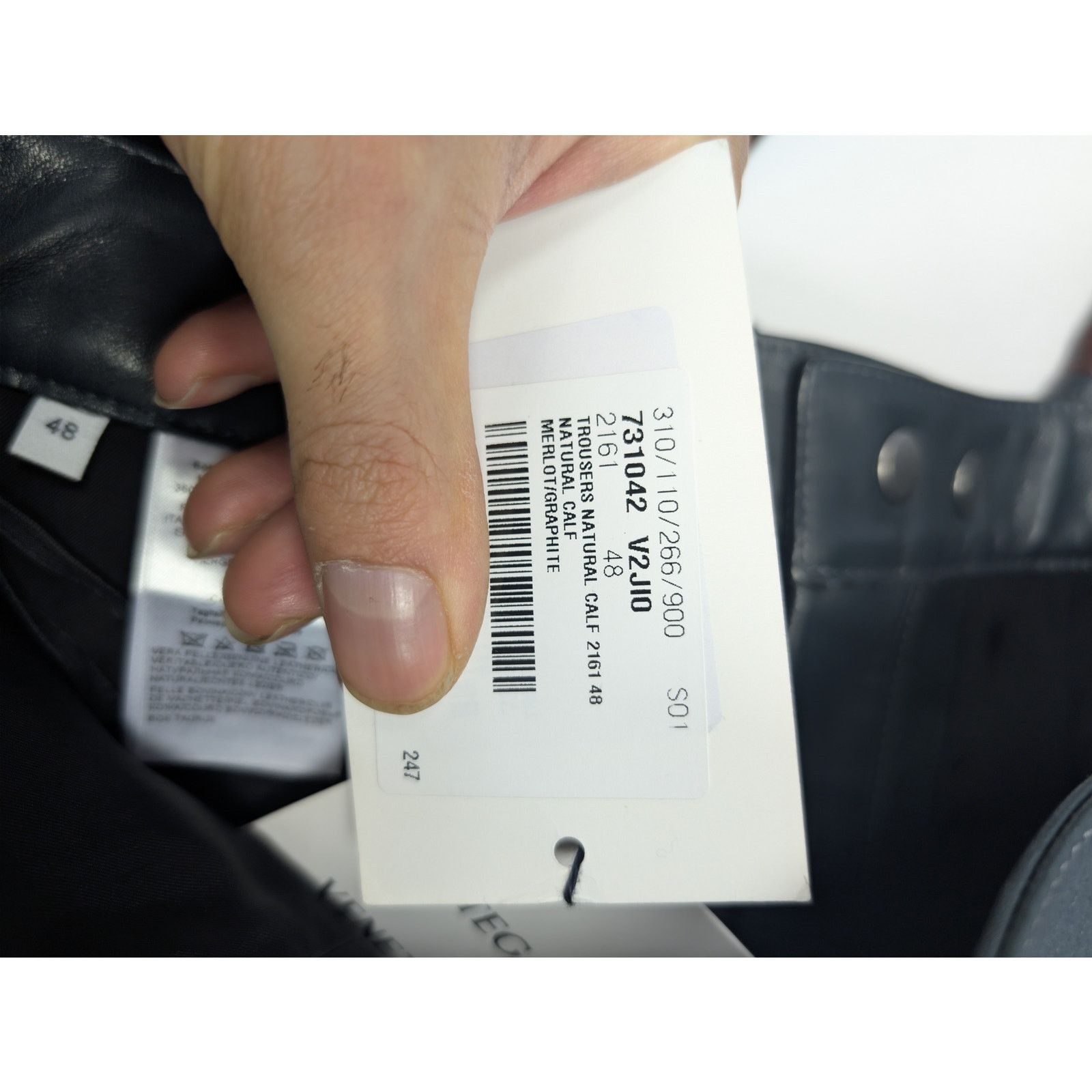 Bottega Veneta o1rshd1 Leather Biker Pants Natural Calf Pants Size US 32 / EU 48 - 22 Thumbnail