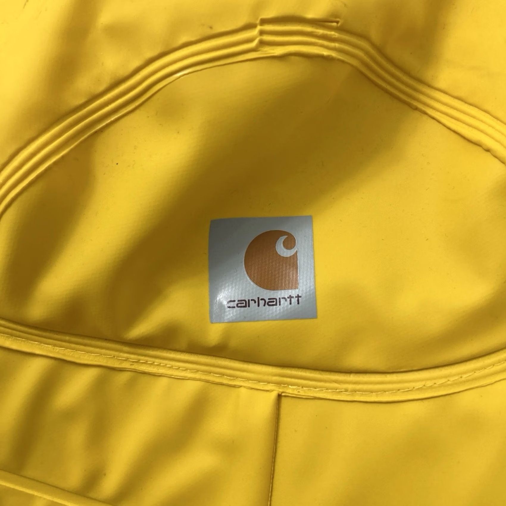 Carhartt VINTAGE Carhartt Surrey Hat Mens M/L Yellow Waterproof PVC Bucket Lined Hat 101181 701 Size ONE SIZE - 3 Thumbnail