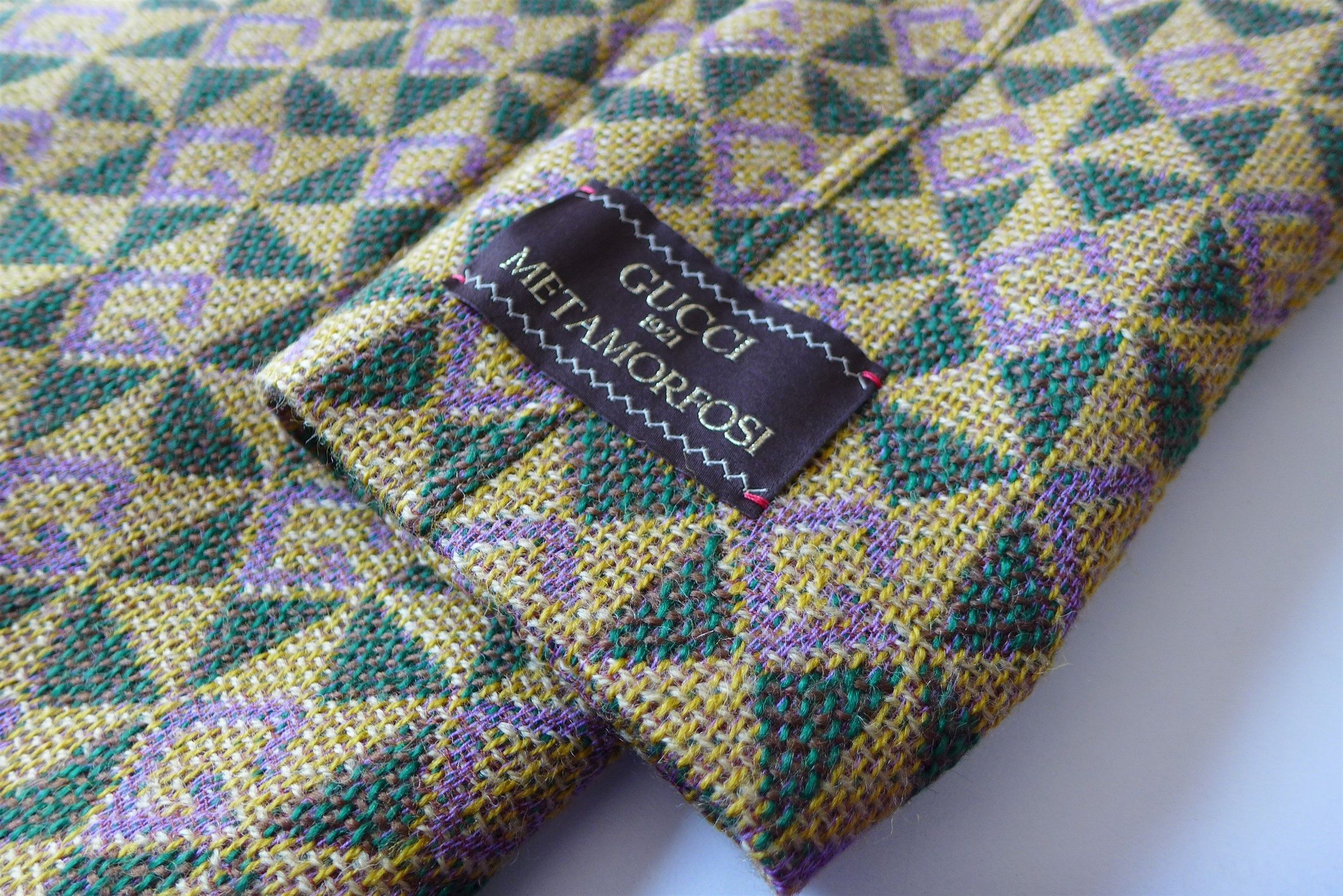 Gucci Gucci G Rhombi Wool Coat - Tan & Green Wool - Size 50 Size US M / EU 48-50 / 2 - 11 Thumbnail