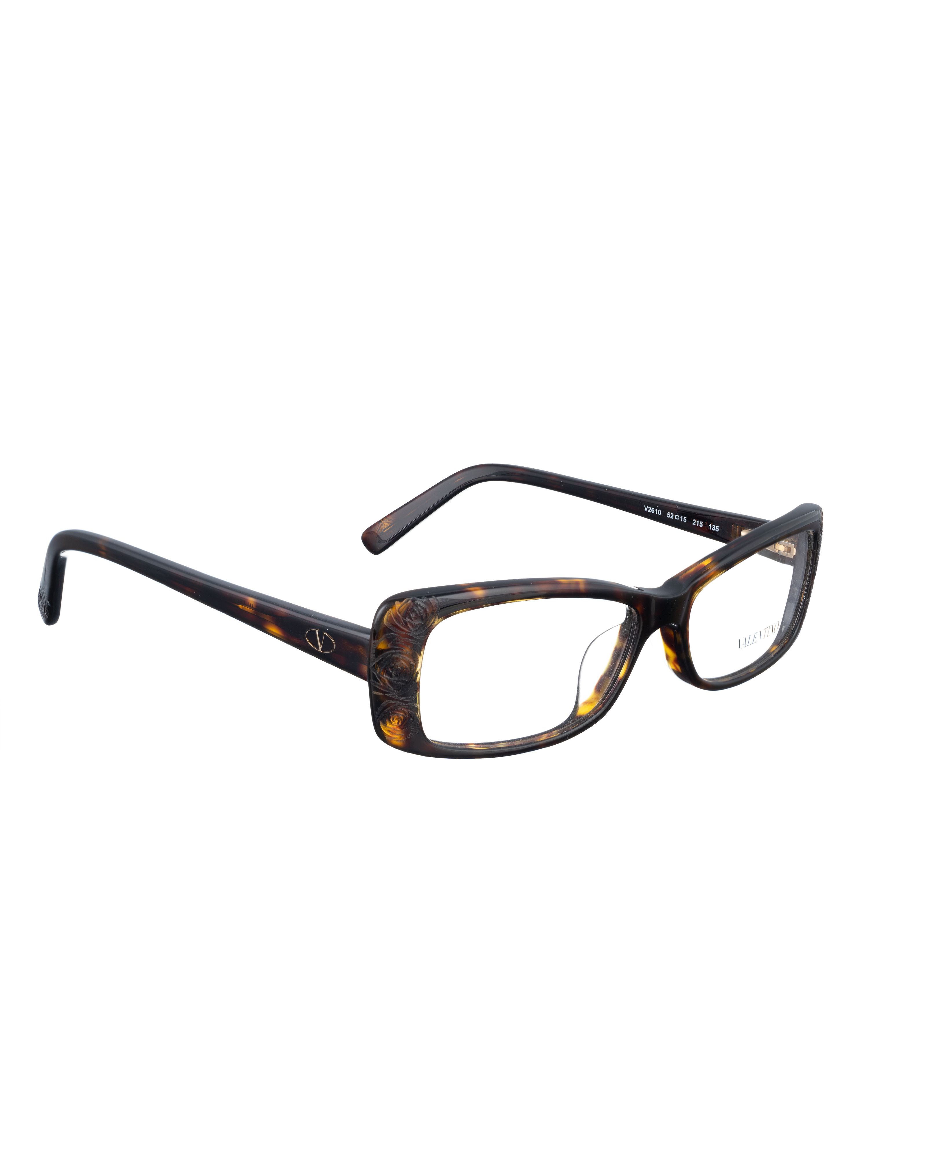 Valentino Valentino 00s Cat Eye Brown Havana Glasses with Roses Size ONE SIZE - 2 Thumbnail