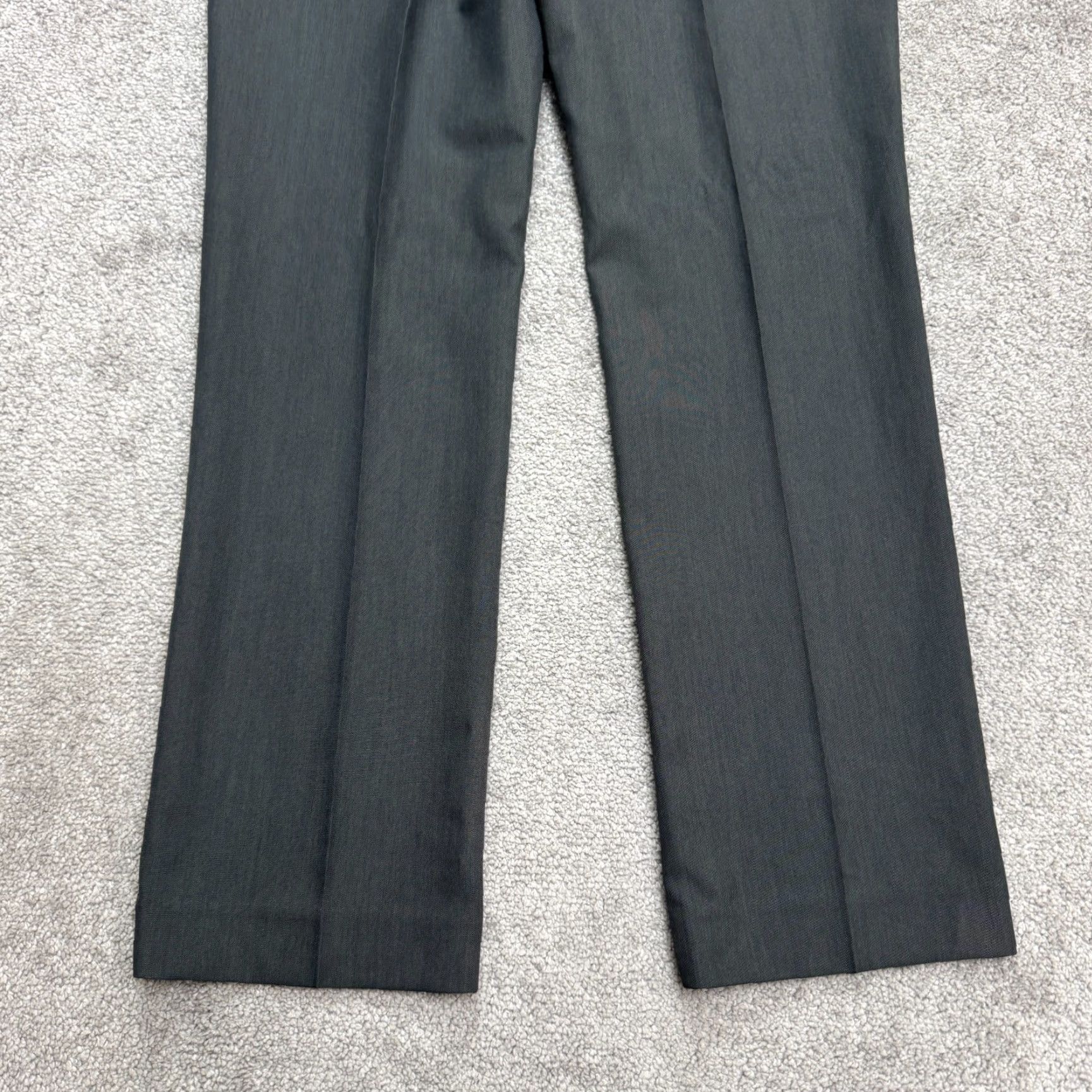 Perry Ellis Perry Ellis Portfolio Dress Pants 32x32 Dark Gray Straight Leg Flat Front Men's Regular 32 Inseam Shoes Size US 32 / EU 48 - 4 Thumbnail