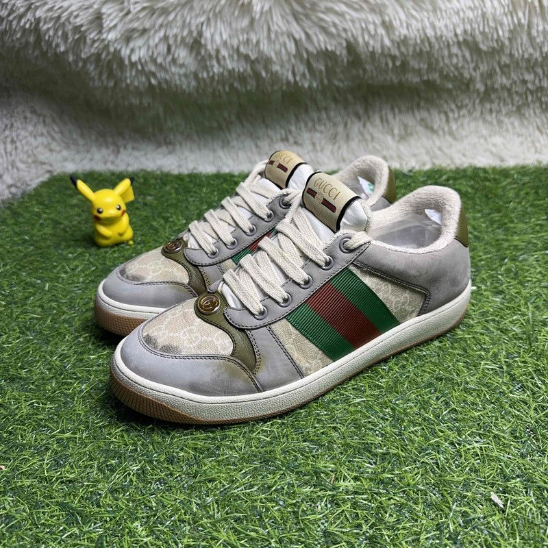 Gucci Gucci Screener Low-Top Sneakers in Gray 0079 Size US 6.5 / EU 39-40 - 1 Thumbnail