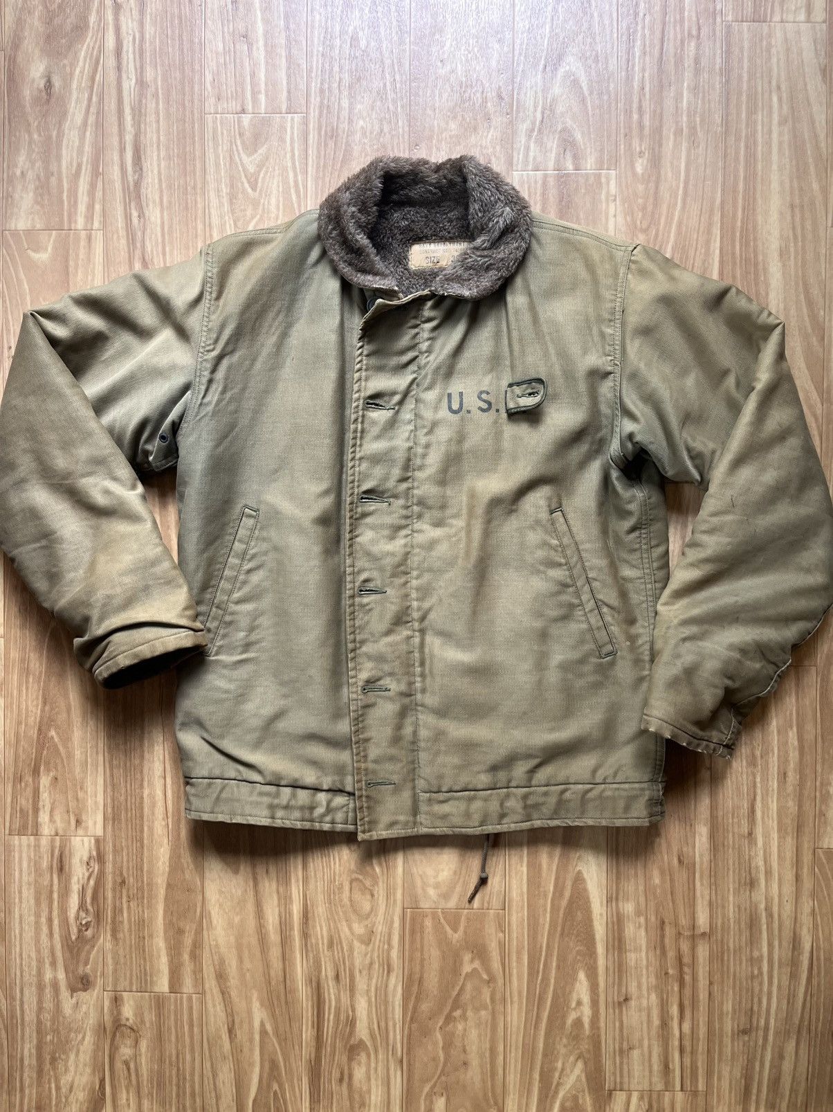 Other US Navy WW2 N-1 Deck Jacket Size US XL / EU 56 / 4 - 1 Thumbnail