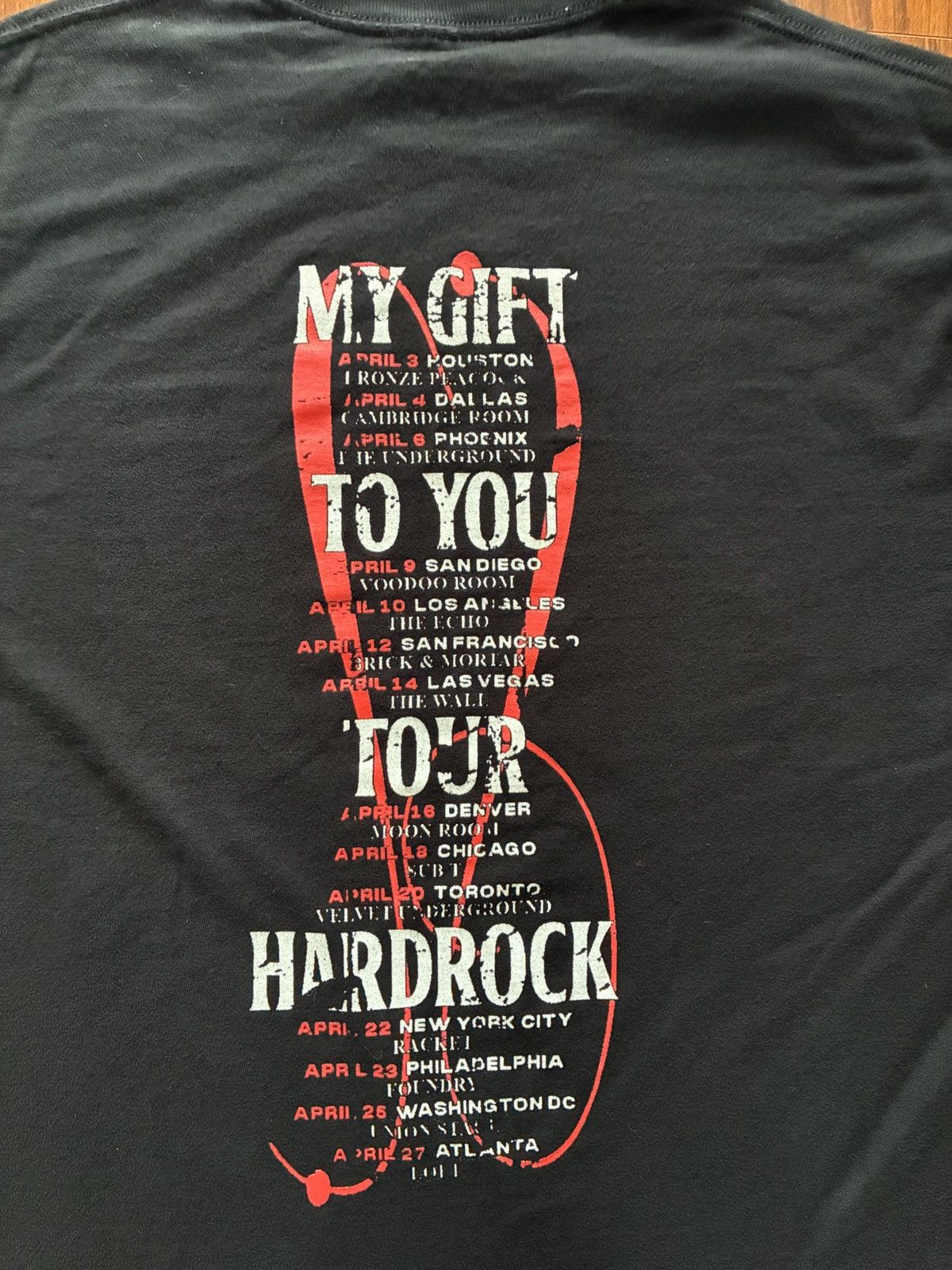 Other Hardrock My Gift To You Tour Shirt XL Black Underground Rap Size US XL / EU 56 / 4 - 4 Thumbnail
