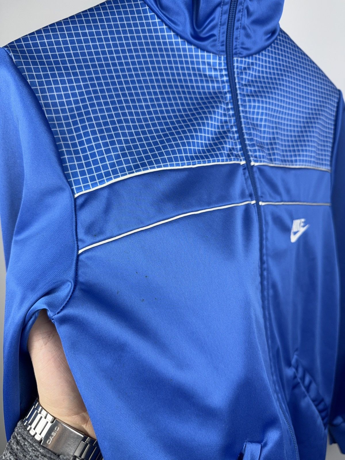 Nike Vintage Retro 80s Nike Sportswear Track Jacket UK Made S Size US S / EU 44-46 / 1 - 6 Thumbnail