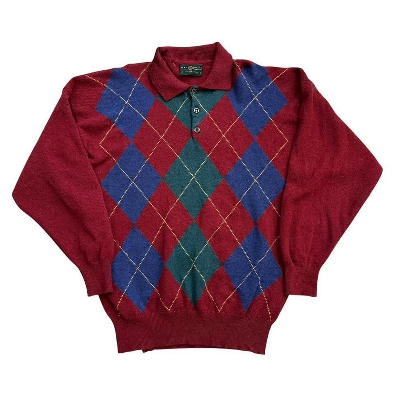 Alan Paine Alan Paine Vintage Sweater Vest Men 46 Argyle VTG 100% wool Size US L / EU 52-54 / 3 - 1 Thumbnail