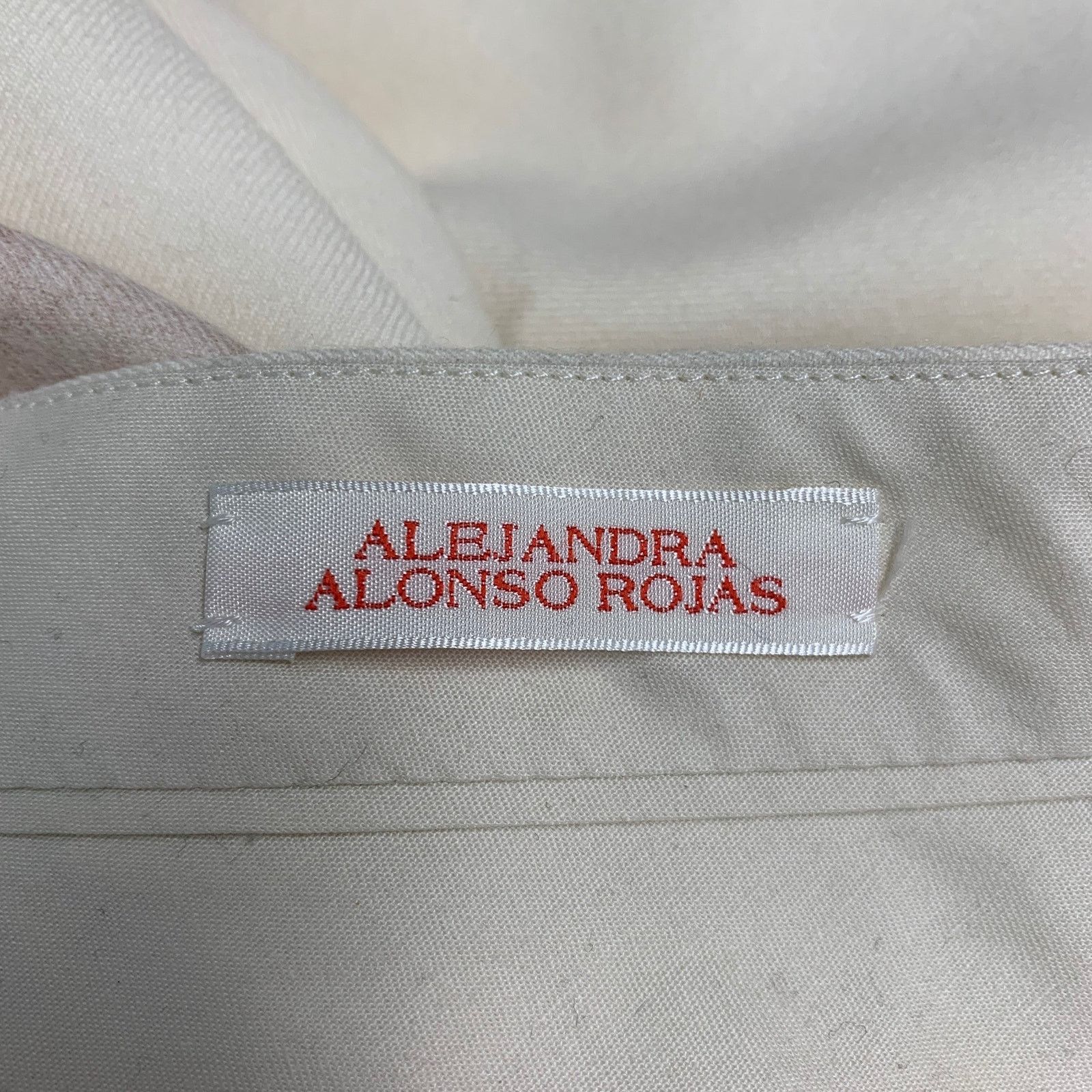 Other Size M Cream Natural Wool Leaves Print Zip Casual Pants Size 31" - 5 Thumbnail