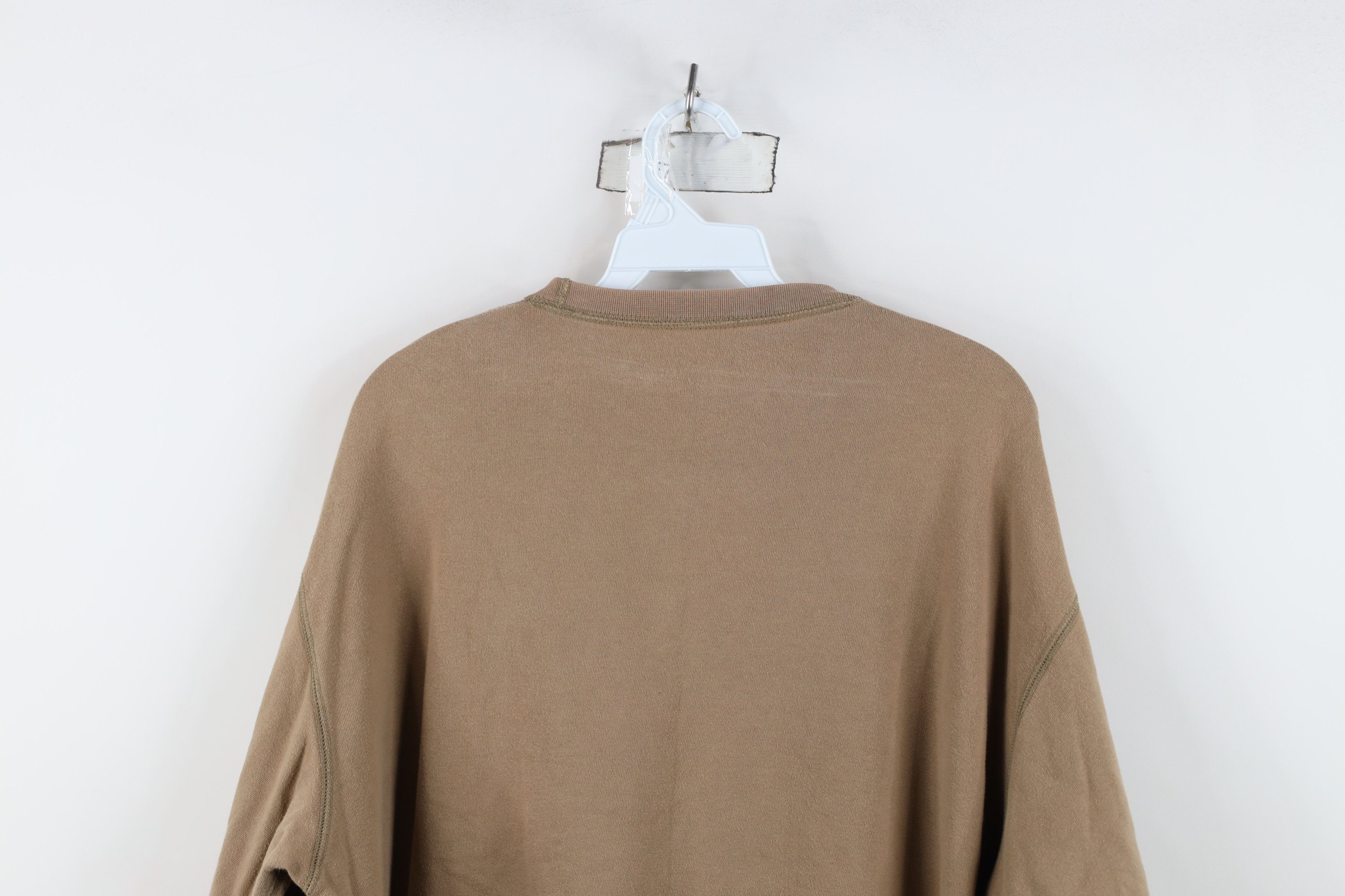 Vintage Vintage 90s Streetwear Faded Blank Crewneck Sweatshirt Brown Size US M / EU 48-50 / 2 - 12 Thumbnail