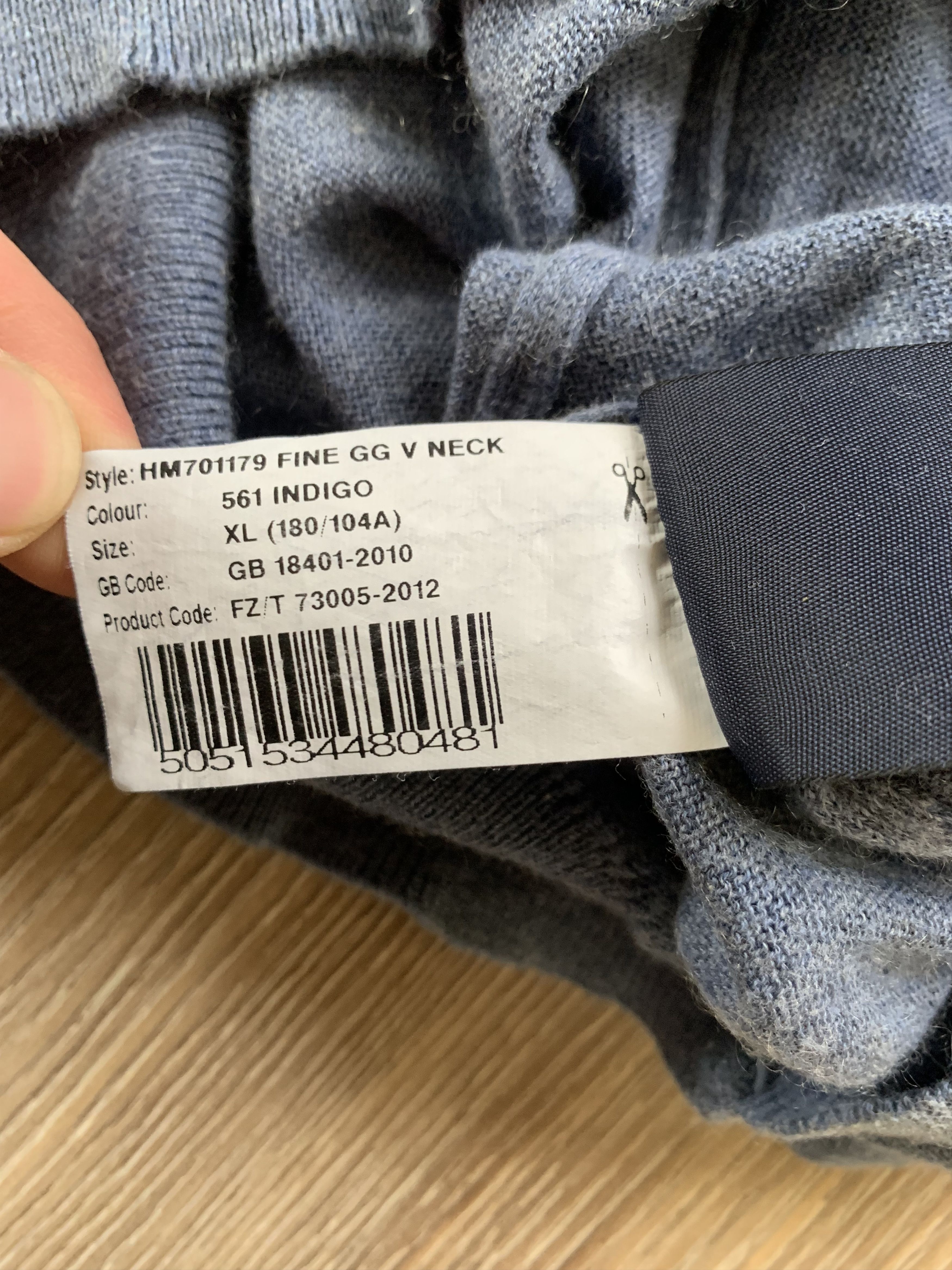Hackett Hackett London Mens Cotton Cashmere V Neck Jumper Sweater Size US XL / EU 56 / 4 - 9 Thumbnail