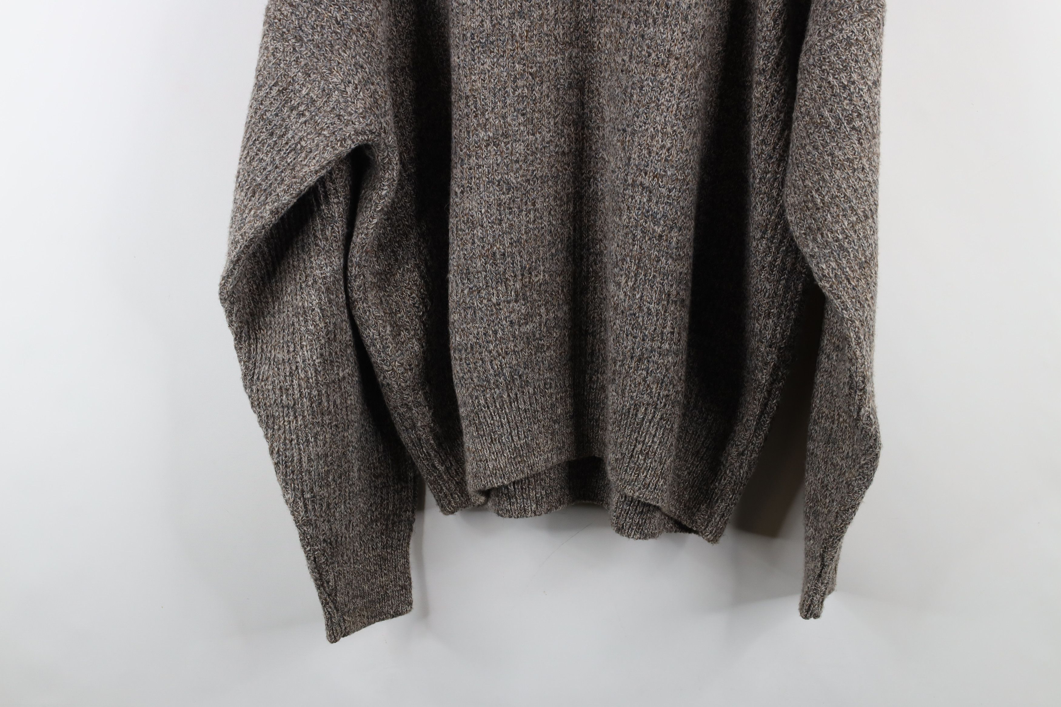 Vintage Vintage 90s Streetwear Ribbed Crewneck Sweater Brown USA Size US L / EU 52-54 / 3 - 9 Thumbnail