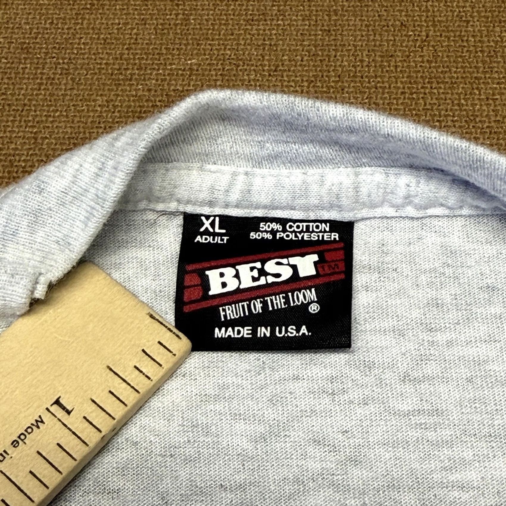 Fruit Of The Loom VINTAGE Fruit Of The Loom Shirt Mens XL Gray Wagon Wheel Barn Dance NC Tee 90s Size US XL / EU 56 / 4 - 7 Thumbnail