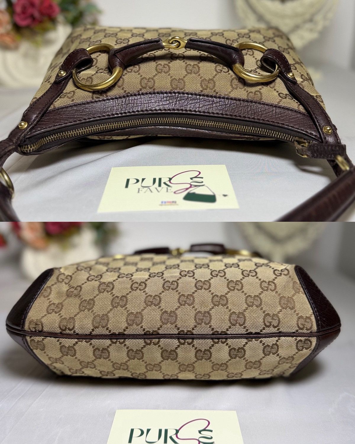 Gucci Authentic GUCCI Horsebit GG Canvas Brown Hobo Shoulder Bag Size ONE SIZE - 18 Thumbnail