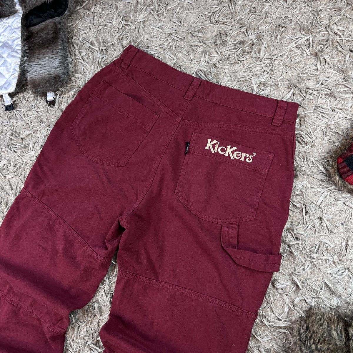 Kickers Vintage Red Pants Kickers Cargo Rap Y2k Skate Affliction Size US 32 / EU 48 - 3 Thumbnail