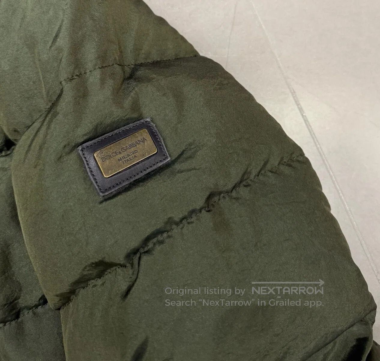 Dolce & Gabbana Dolce & Gabbana Men's Army Green Down Jacket. Size US M / EU 48-50 / 2 - 3 Thumbnail