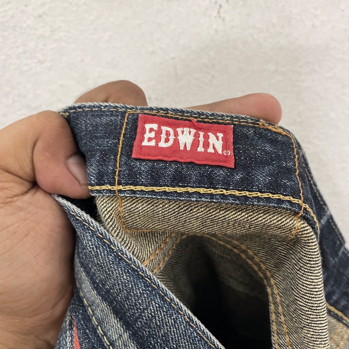 Edwin Redline‼️Vintage Edwin Selvedge Distressed Denim Size US 35 - 5 Thumbnail
