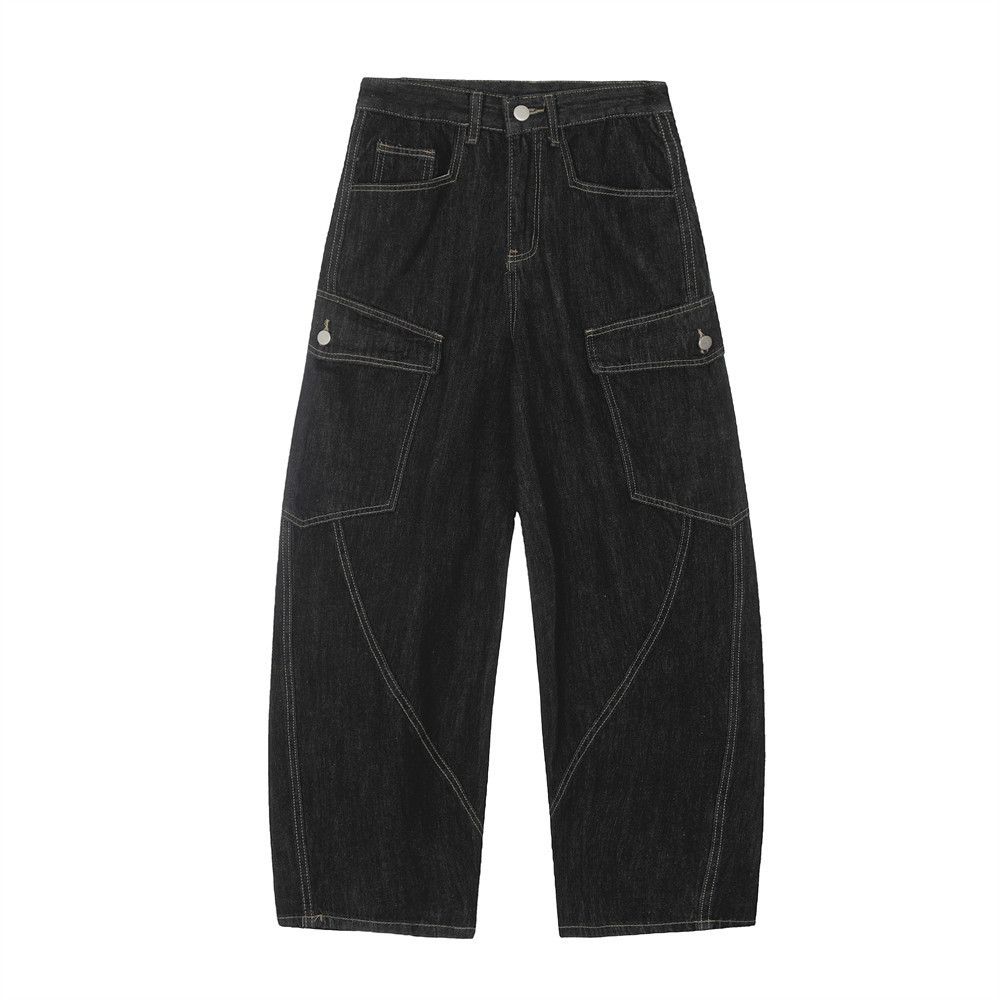 Japanese Brand Men's street loose multi-pocket scimitar jeans y2k Size US 32 / EU 48 - 1 Thumbnail