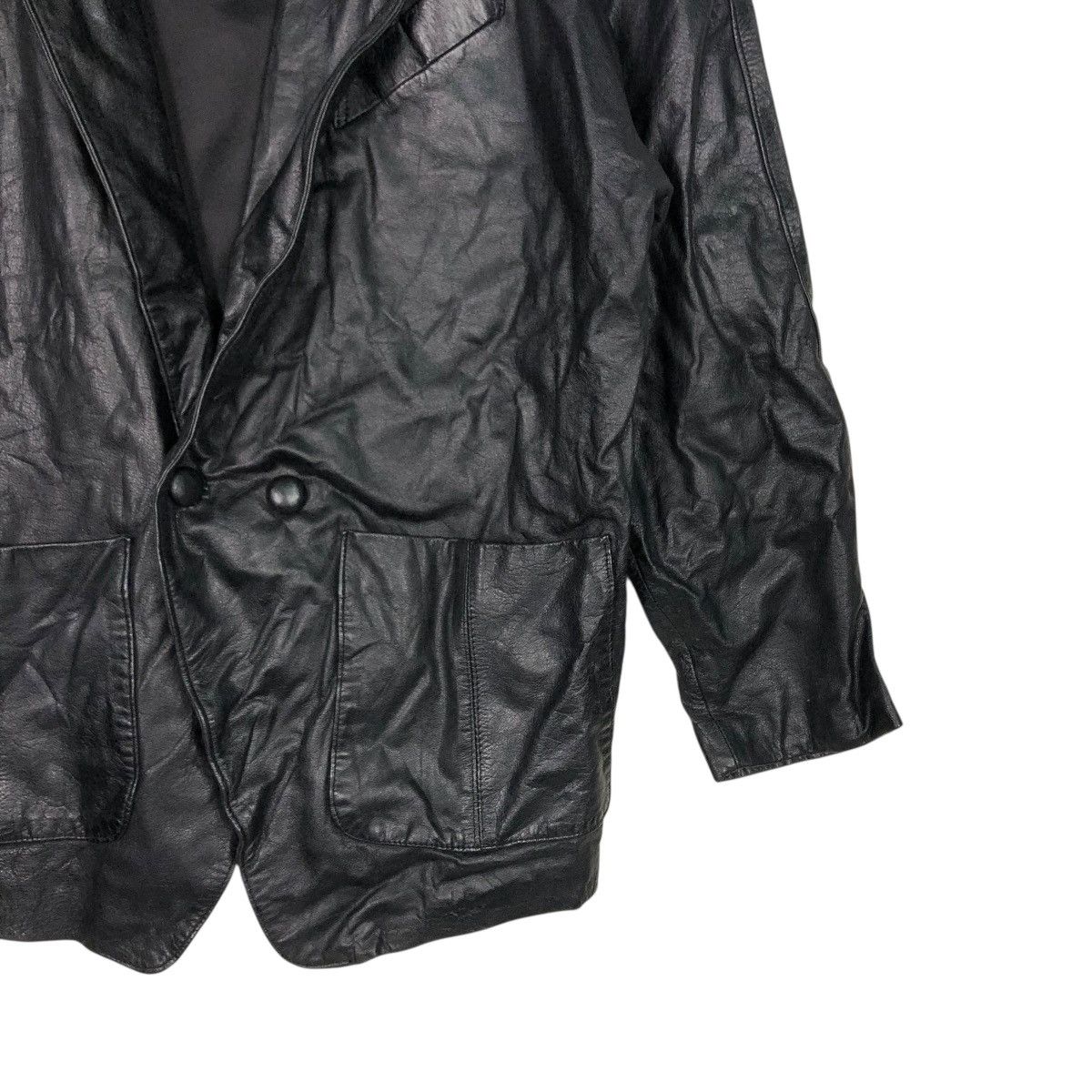 Japanese Brand 🔥VINTAGE WORK LEATHER JACKET UNBRANDED ISSEY MIYAKE Size US M / EU 48-50 / 2 - 7 Thumbnail