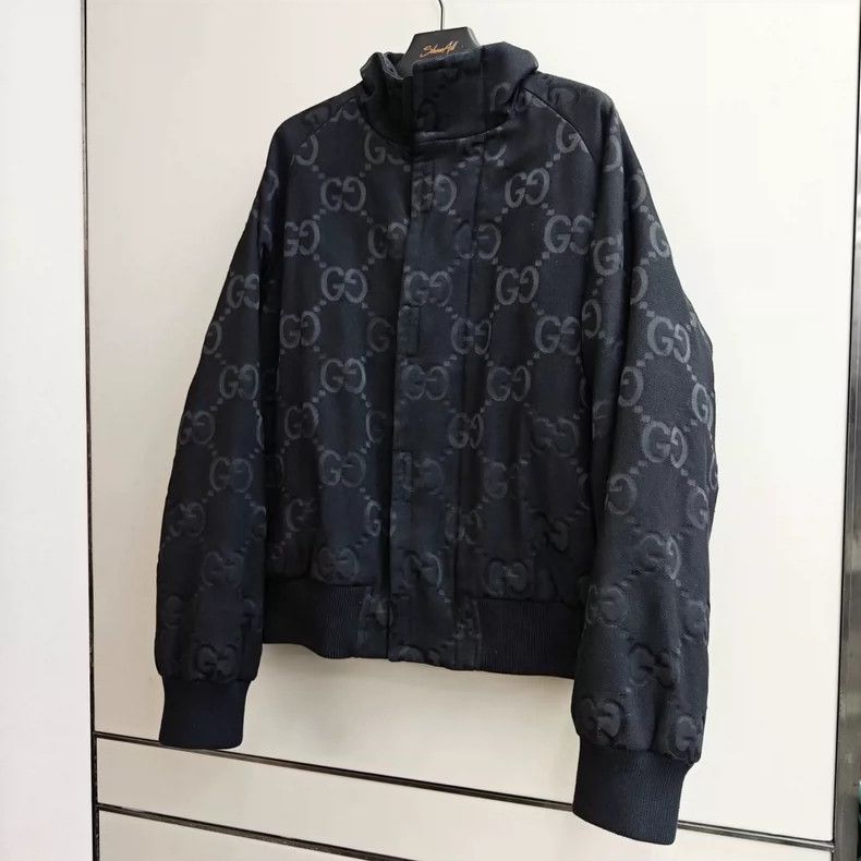 Gucci Gucci Black Logo Embossed Jacket - dmc Size US XL / EU 56 / 4 - 1 Thumbnail