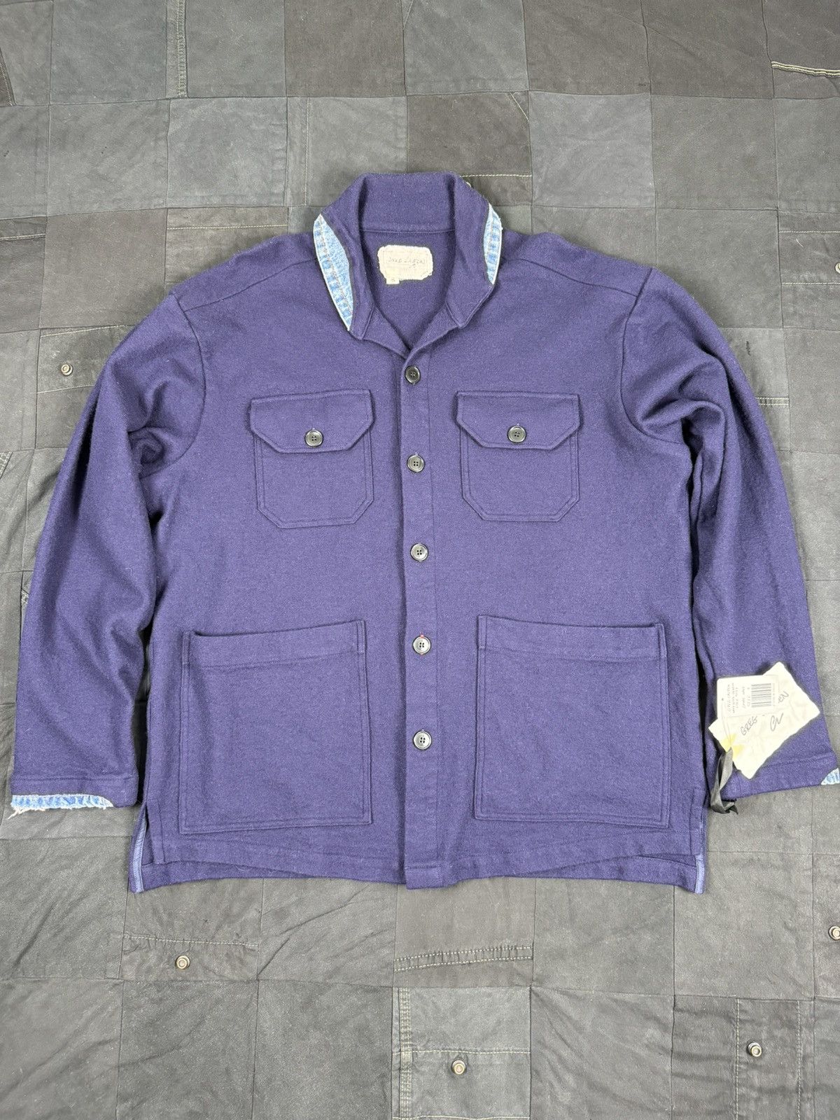 Greg Lauren Navy Denim Edged Boxy Size US L / EU 52-54 / 3 - 1 Thumbnail