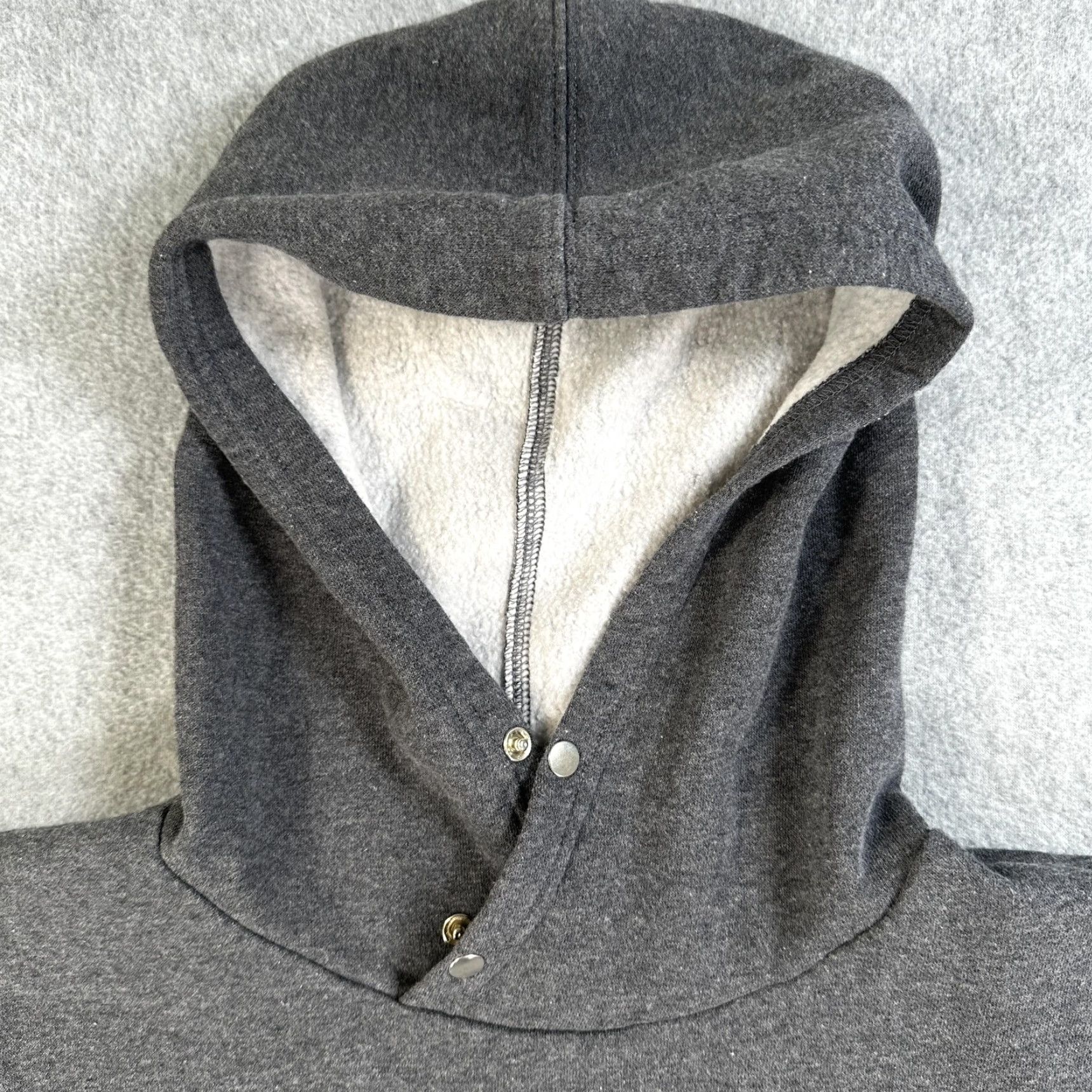 Asics ASICS Hoodie Mens L Gray Pullover Snap Neck Fleece Pocket Hoodie Sweatshirt Size US L / EU 52-54 / 3 - 2 Thumbnail