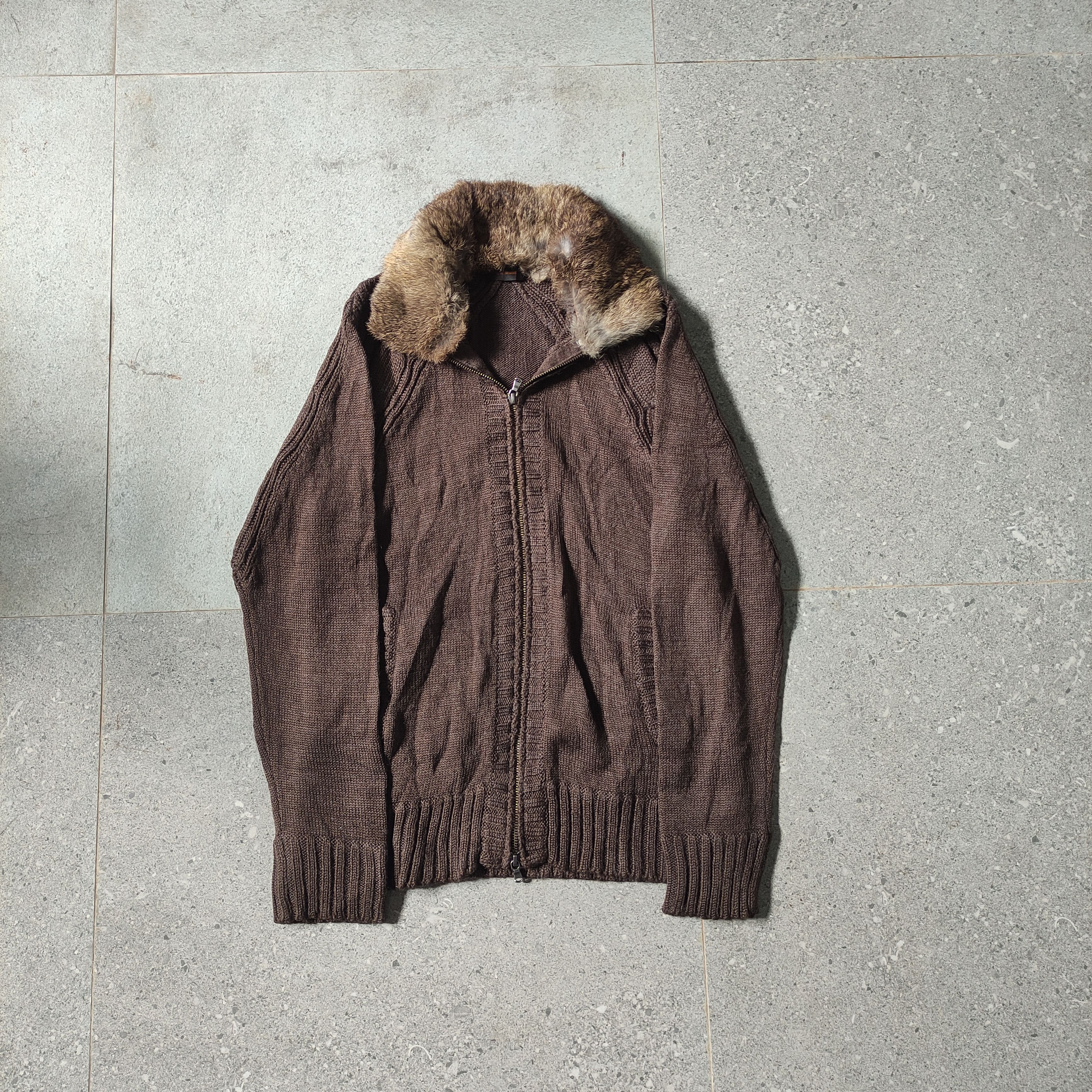 TETE HOMME FUR KNIT - Archive 2000s Japanese Brand