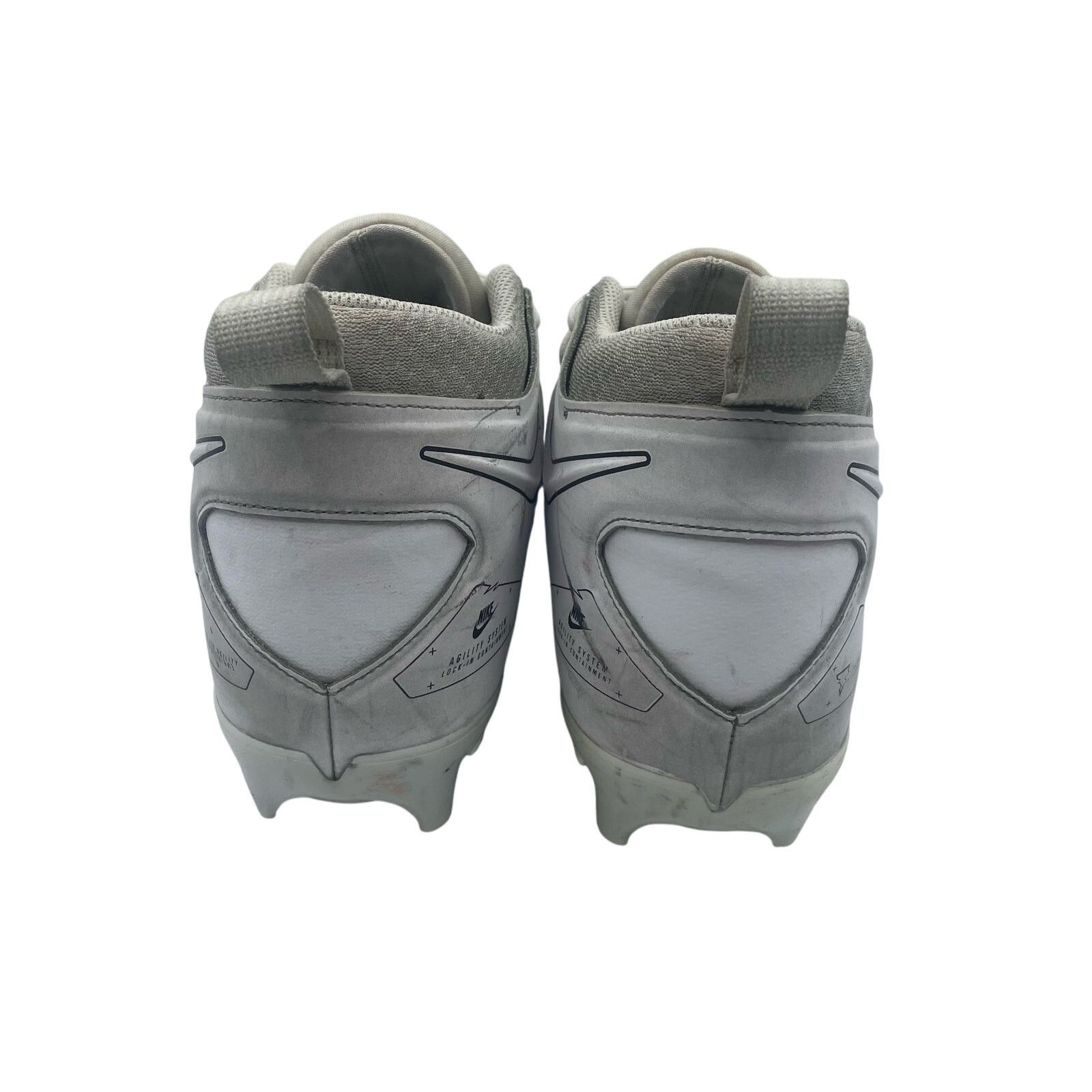 Nike Nike Alpha Menace Pro Football Cleats White Platinum Mens 11 Size US 11 / EU 44 - 4 Thumbnail